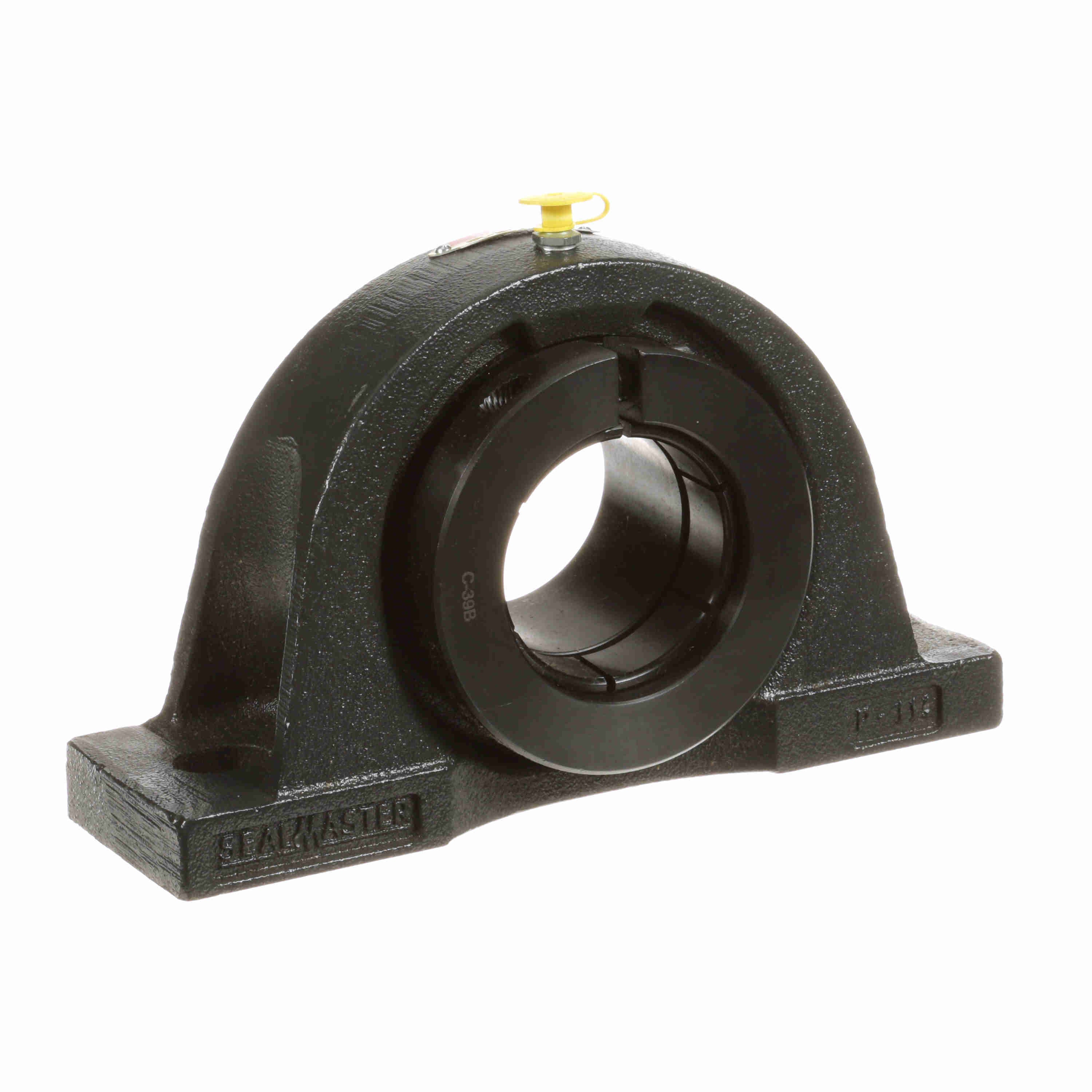 Sealmaster Mounted Cast Iron Two Bolt Low Base Pillow Block Ball Bearing -  52100 Bearing Steel, Black Oxided - Concentric Lock - NPL-39T