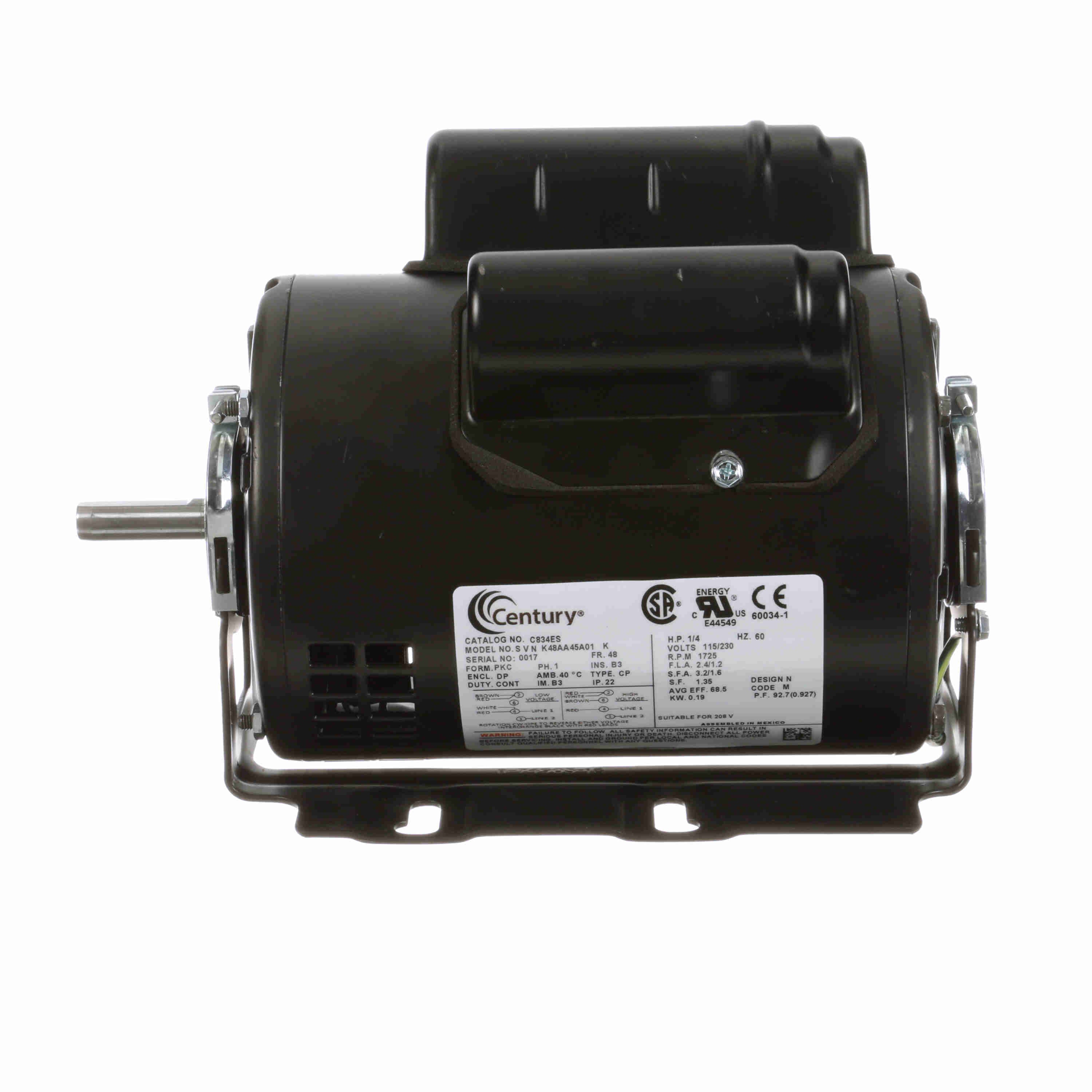 Century C834ES | 0.25 HP, 48 Frame
