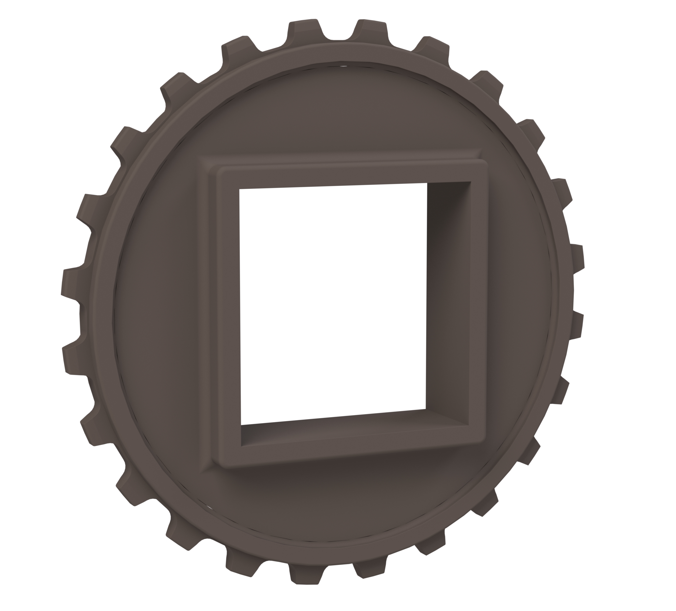 Rexnord 5930 Series Solid One Piece Molded Acetal Sprocket with 24 Teeth and a 65mm Square Bore
