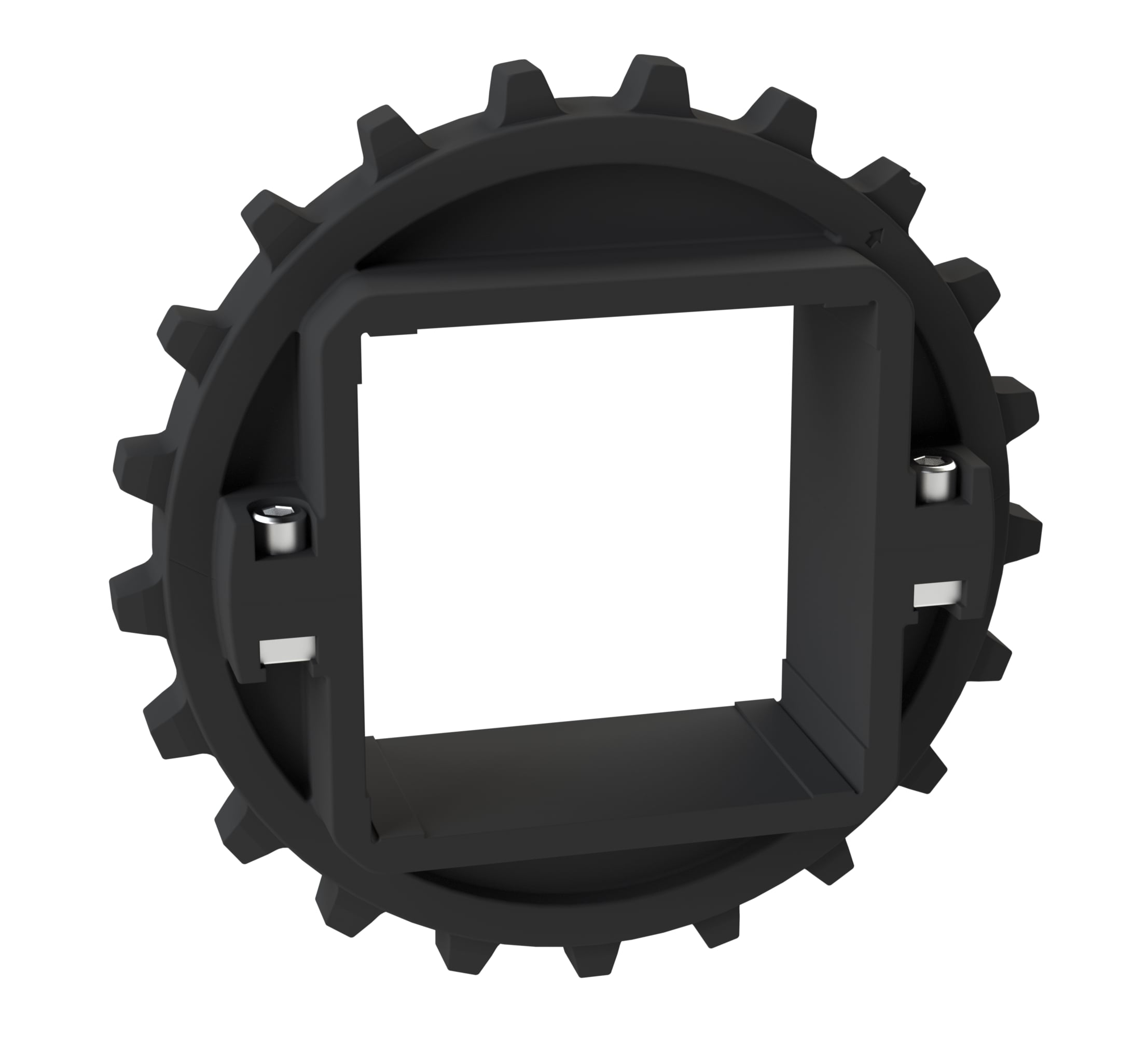 Rexnord 7700 Series Split Molded Nylon Sprocket with 21 Teeth and a 3-1/2in Square Bore