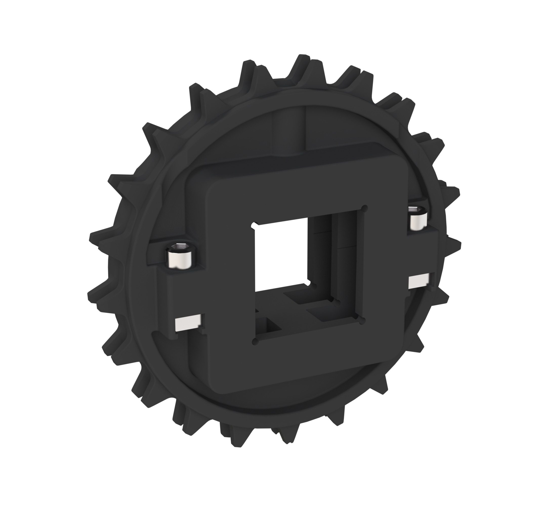 Rexnord 8500 Series Split Molded Nylon Sprocket with 21 Teeth and a 40mm Square Bore