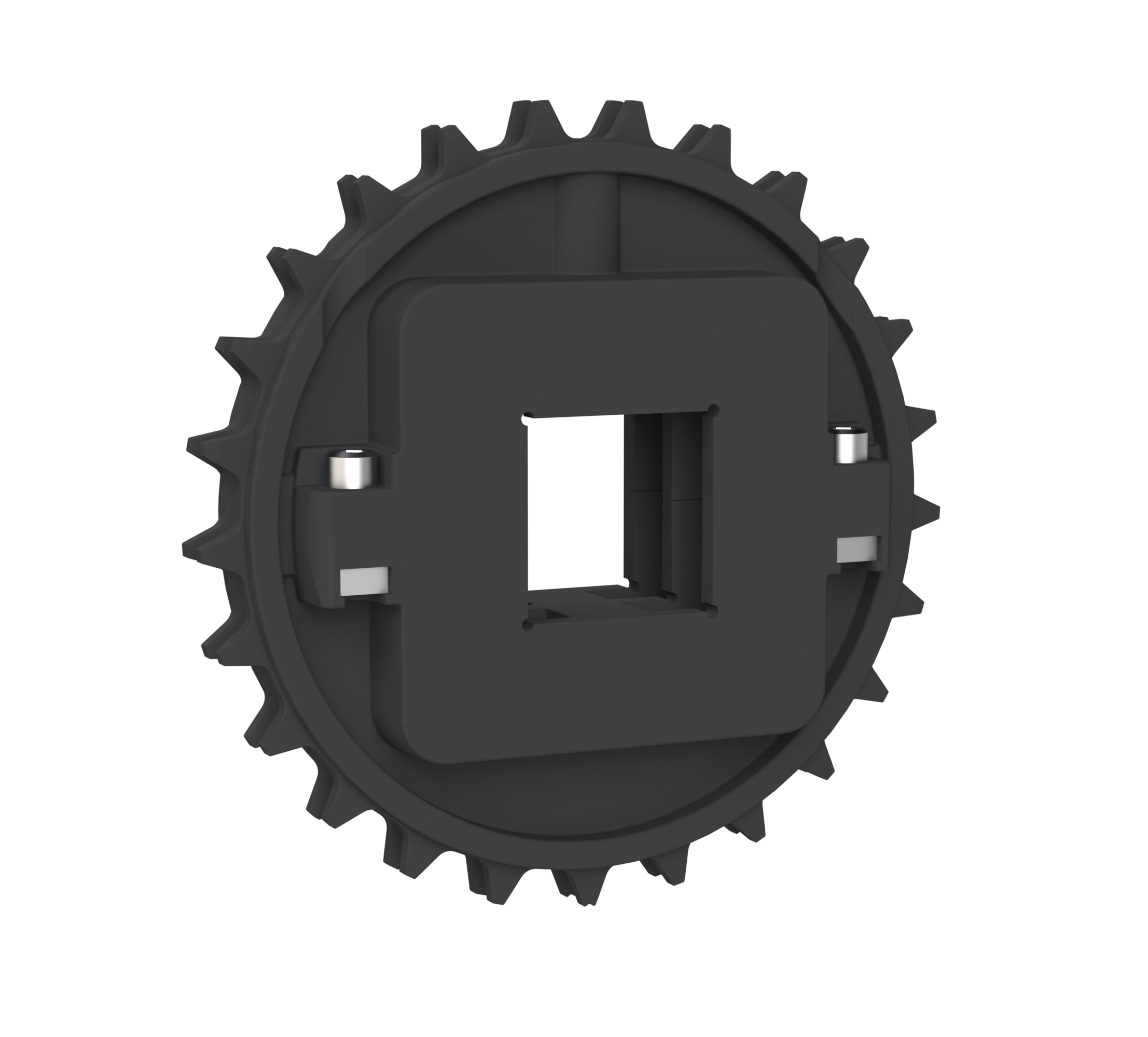 Rexnord 8500 Series Split Molded Nylon Sprocket with 25 Teeth and a 2-1/2in Square Bore