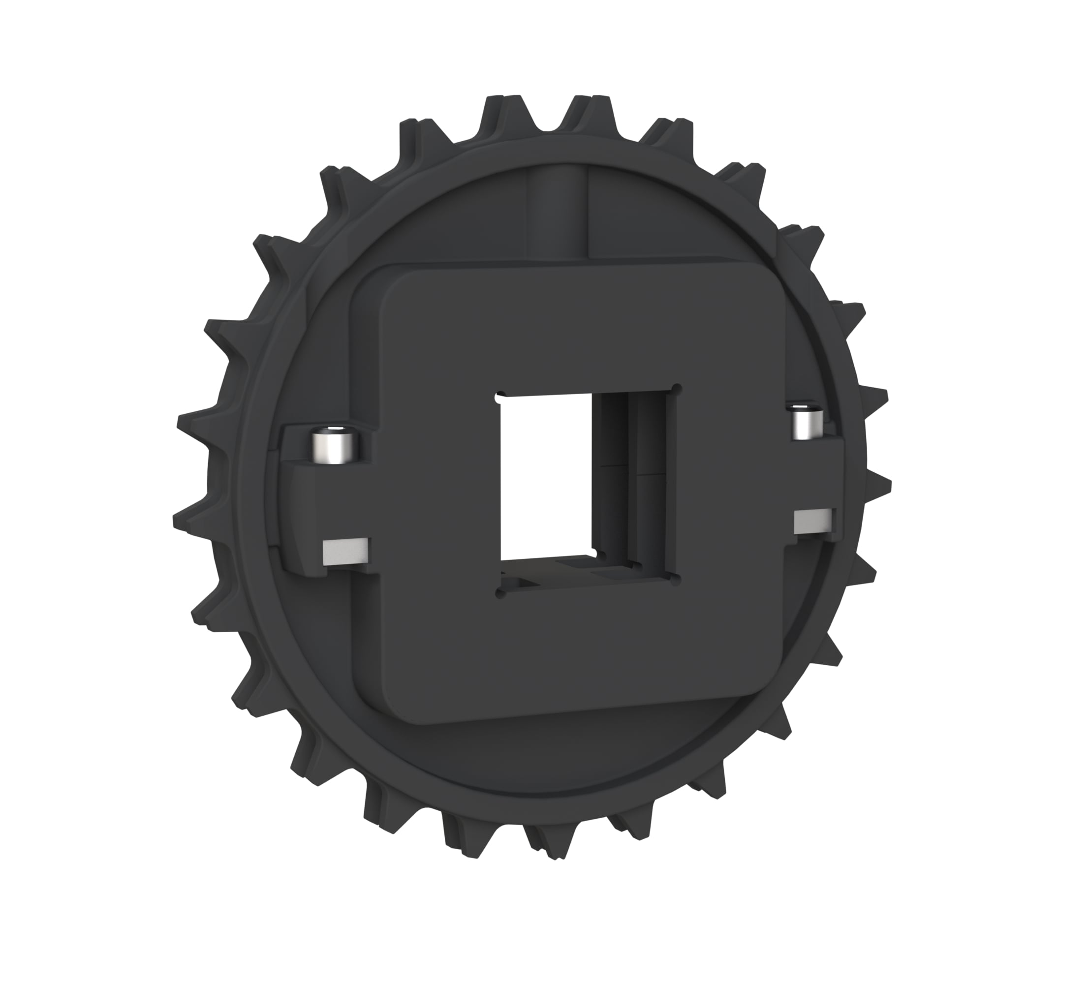 Rexnord 8500 Series Split Molded Nylon Sprocket with 25 Teeth and a 40mm Square Bore