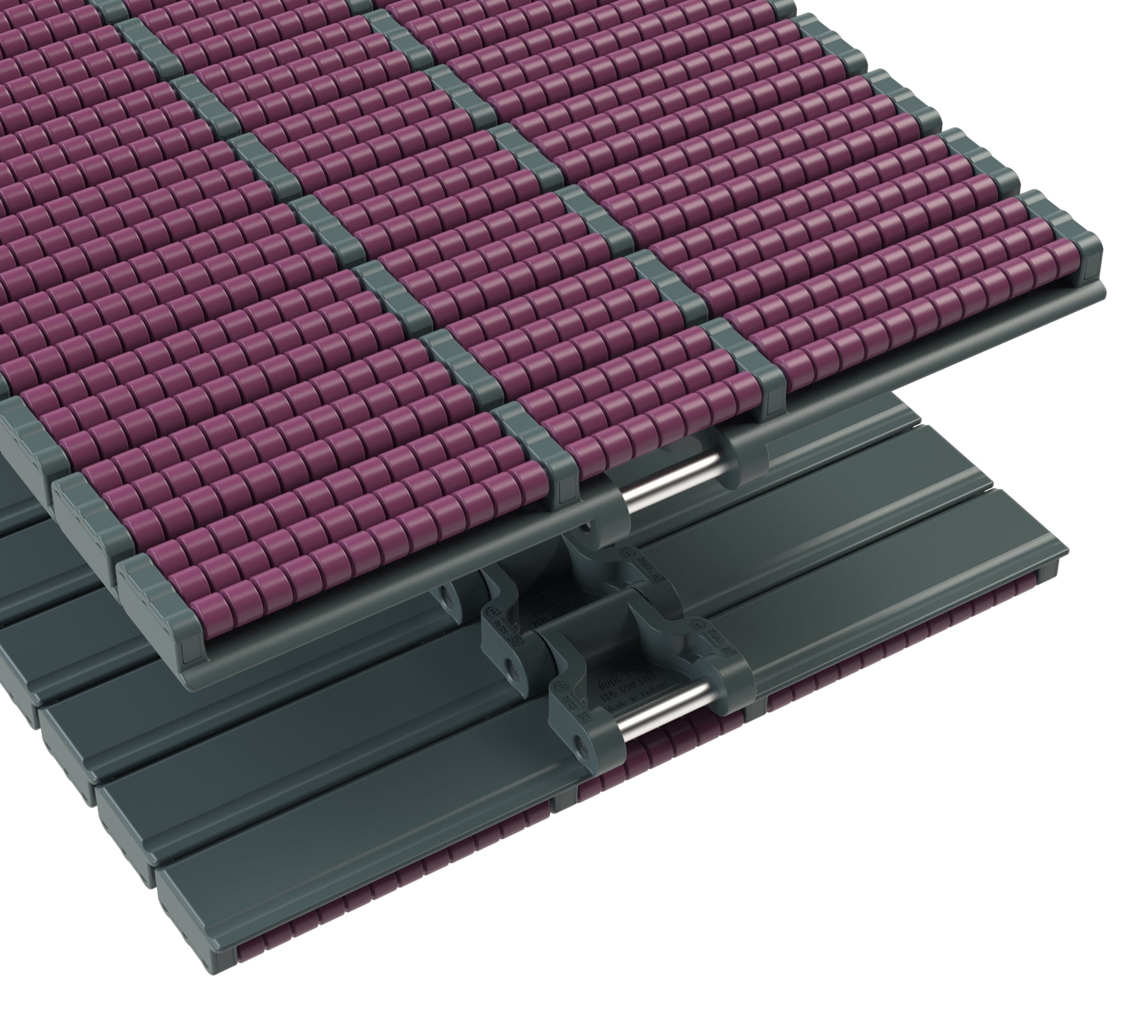Rexnord HDS LBP Straight Running Low Backline Pressure, Material: Internally Lubricated Polyacetal (Grey), Width: 12in, Pitch: 1.5in