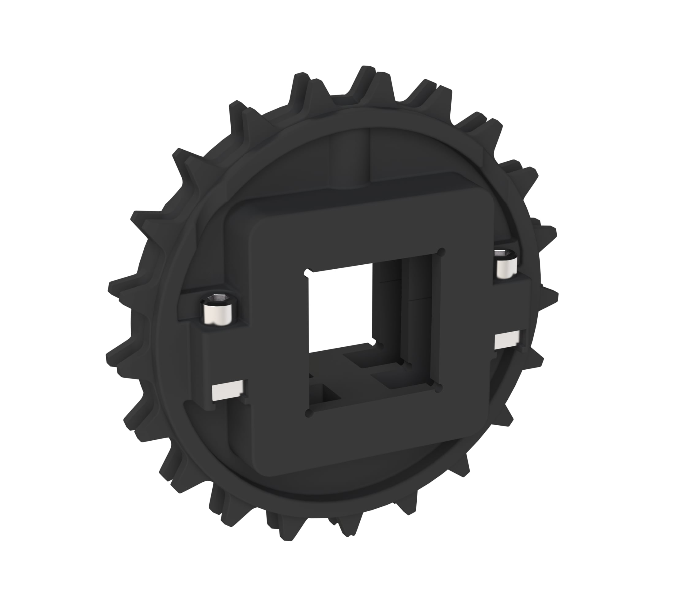 Rexnord 8500 Series Split Molded Nylon Sprocket with 21 Teeth and a 1-1/4in Square Bore