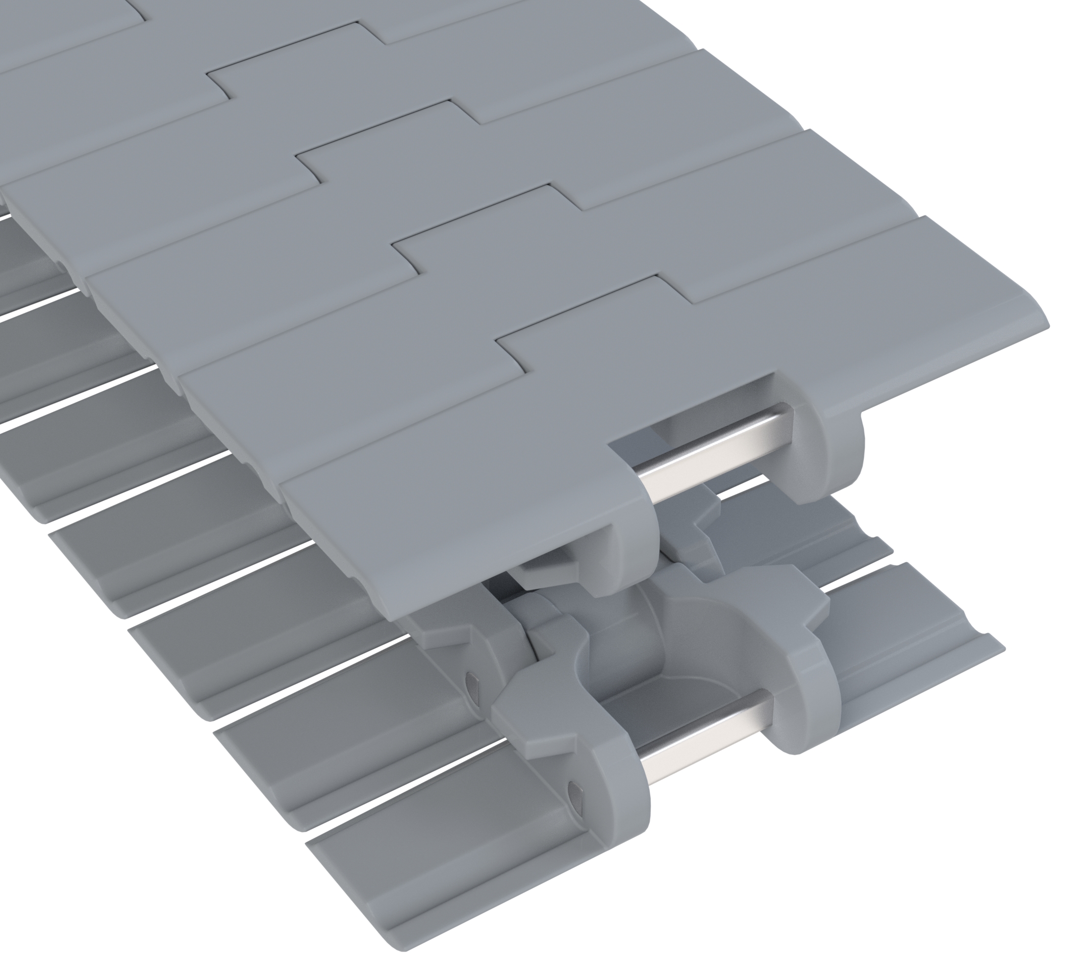 Rexnord 882TAB Side-flexing Solid Top, Material: Silver Platinum Series™ X, Width: 6in, Pitch: 1.5in