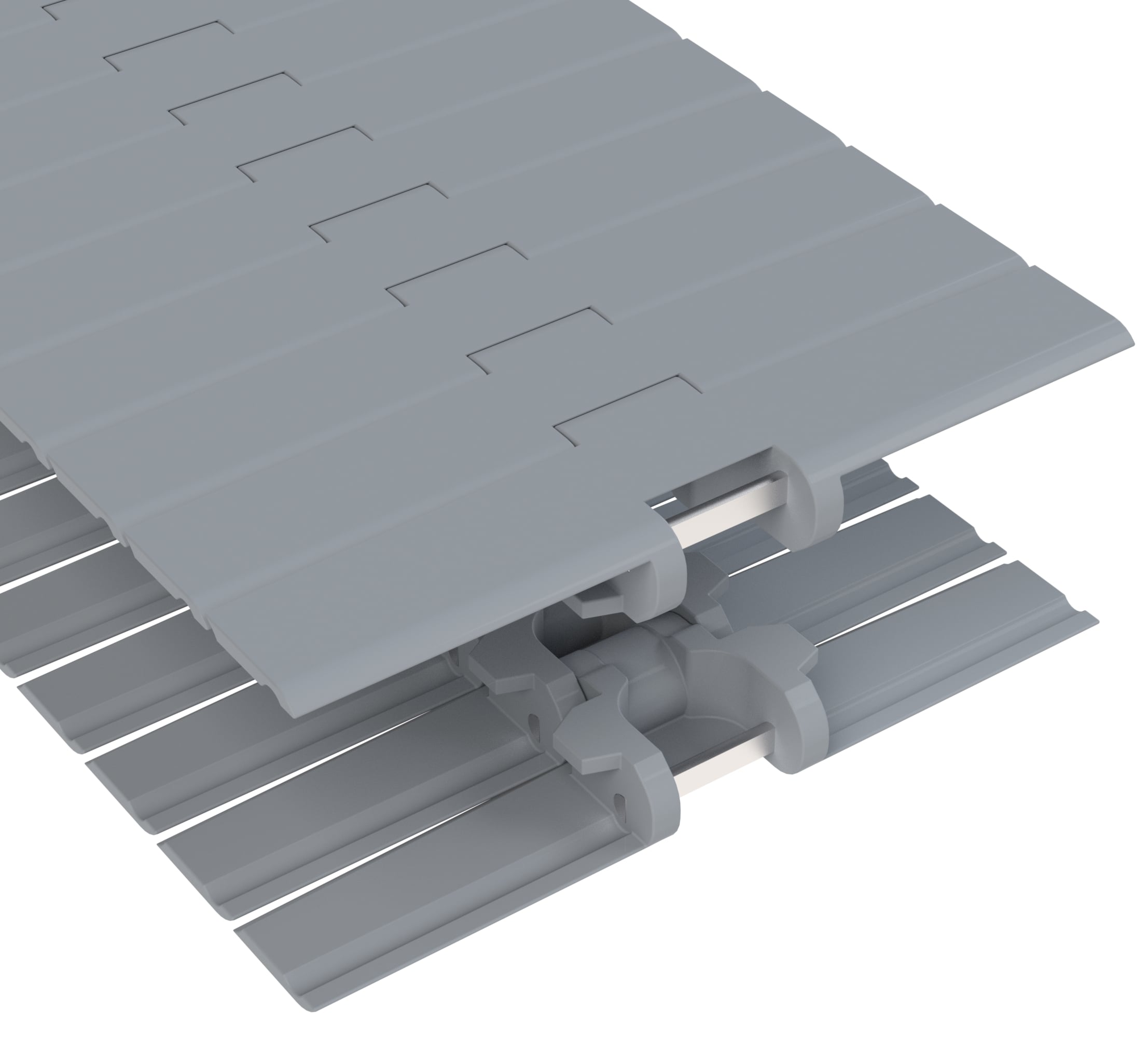 Rexnord 882TAB Side-flexing Solid Top, Material: Silver Platinum Series™ X, Width: 10in, Pitch: 1.5in