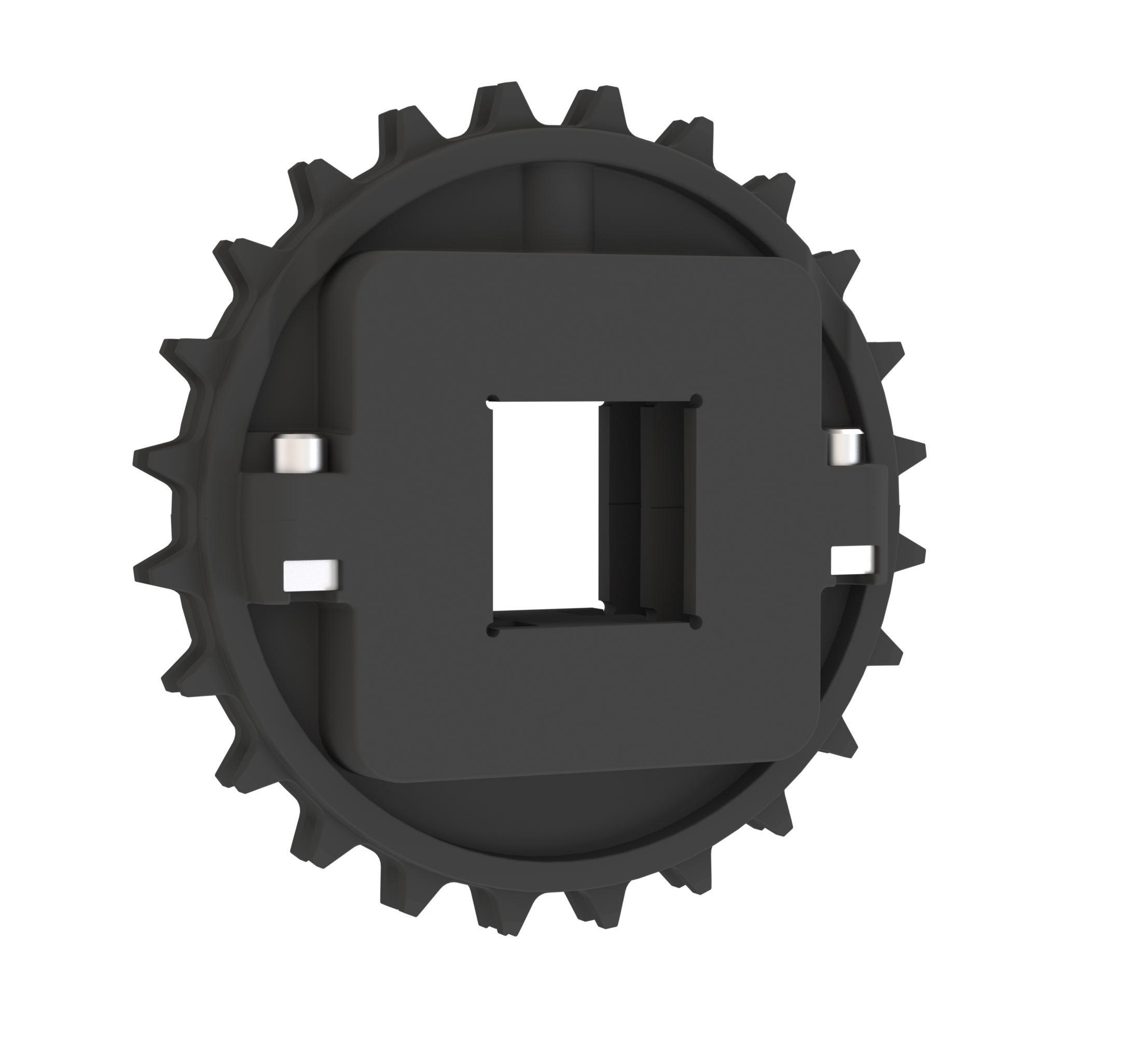 Rexnord 8500 Series Split Molded Nylon Sprocket with 24 Teeth and a 35mm Square Bore