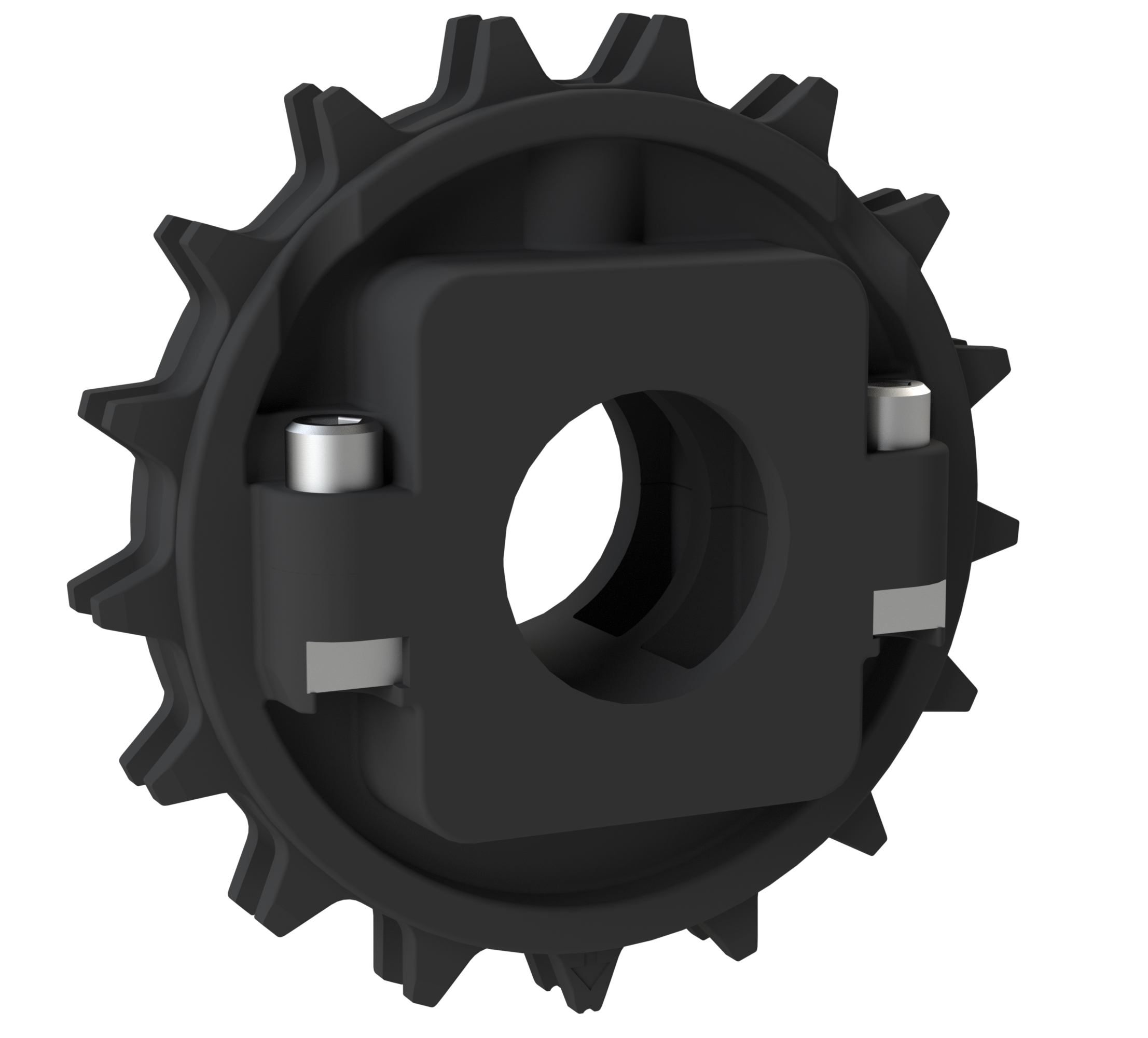 Rexnord 8500 Series Split Molded Nylon Sprocket with 17 Teeth and 30mm Round Idler Bore