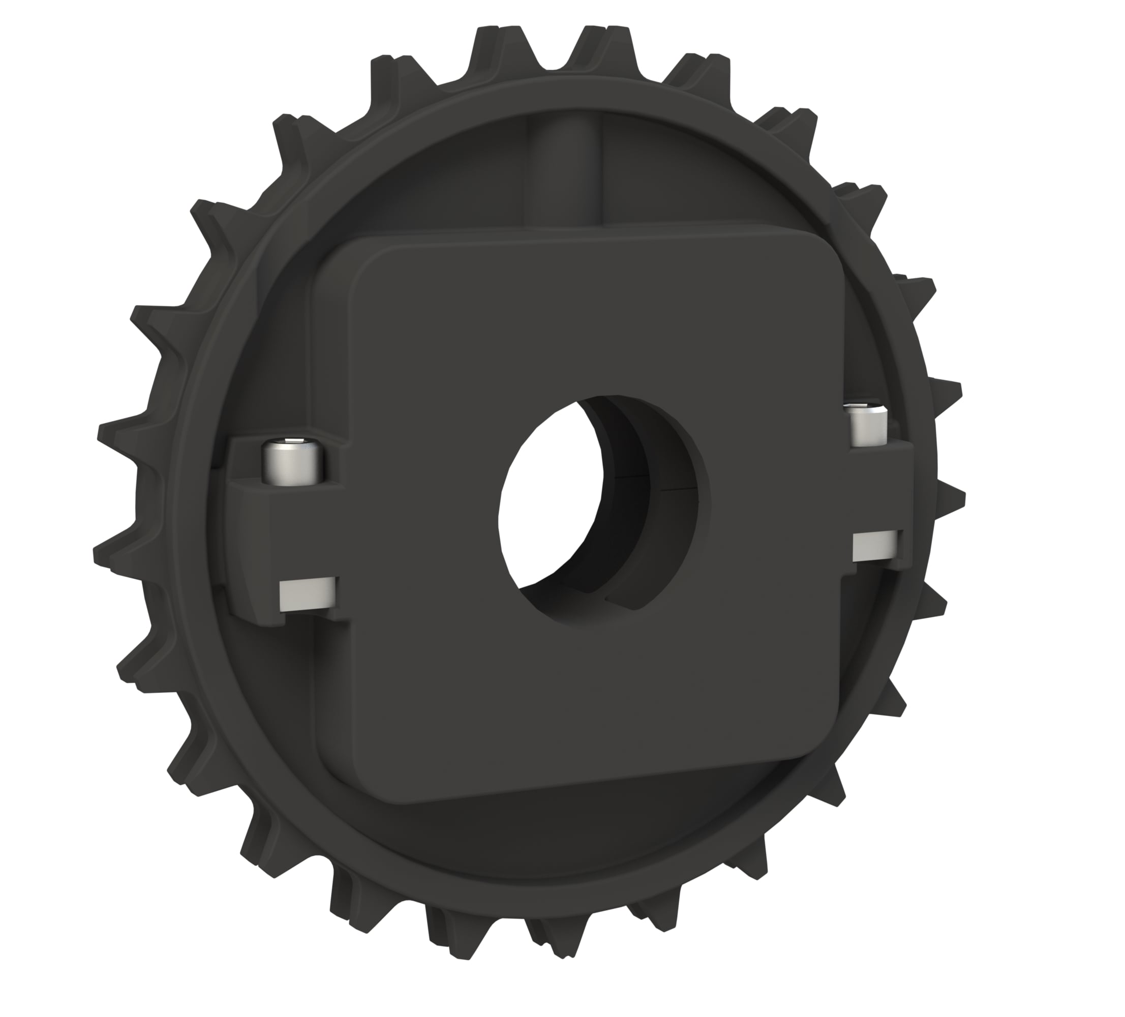 Rexnord 8500 Series Split Molded Nylon Sprocket with 25 Teeth and 1in Round Idler Bore