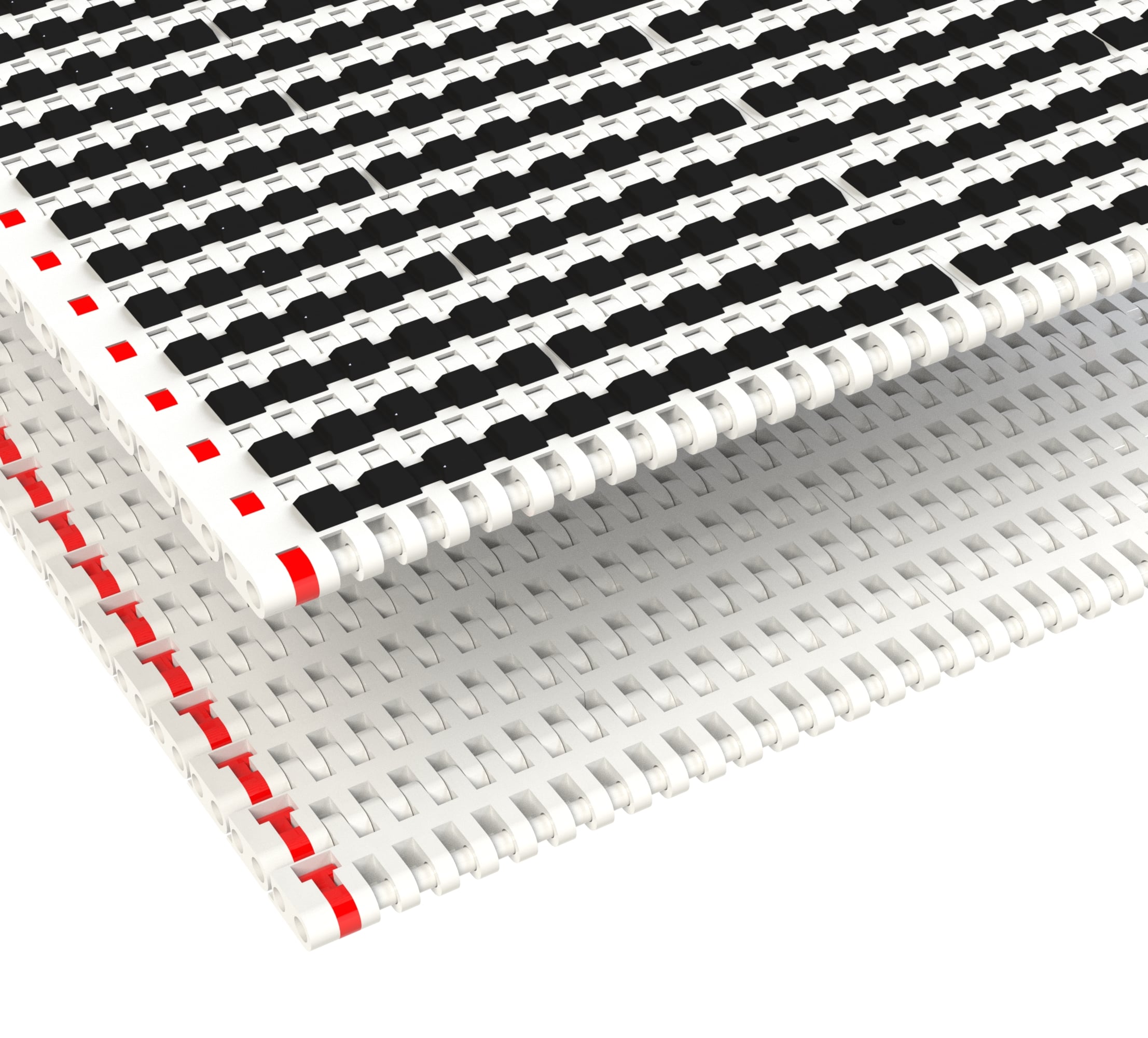 Rexnord 8505 RubberTop® Straight Running RubberTop®, Material: White High Temperature, Width: 18in, Pitch: 0.75in