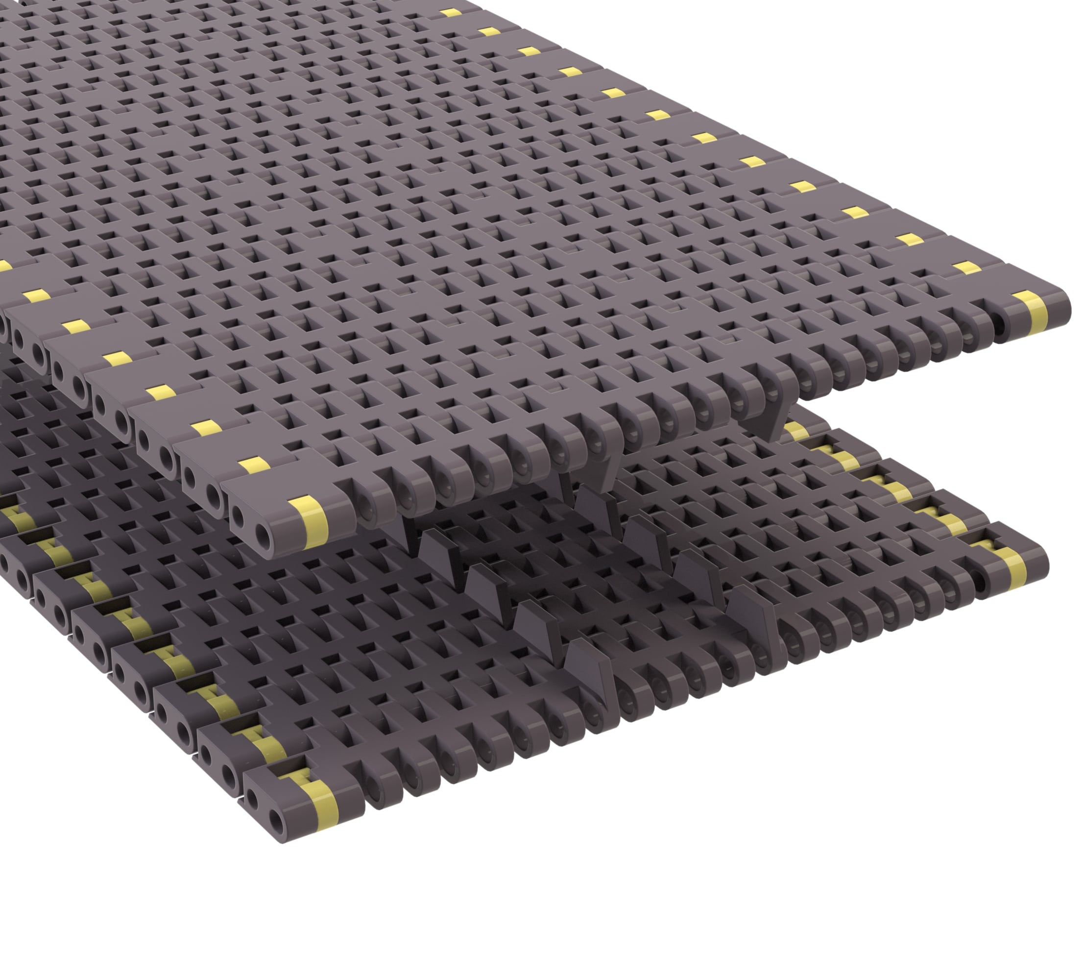 Rexnord 8506 Straight Running Flush Grid, Material: Brown High Performance, Width: 7.5in, Pitch: 0.75in