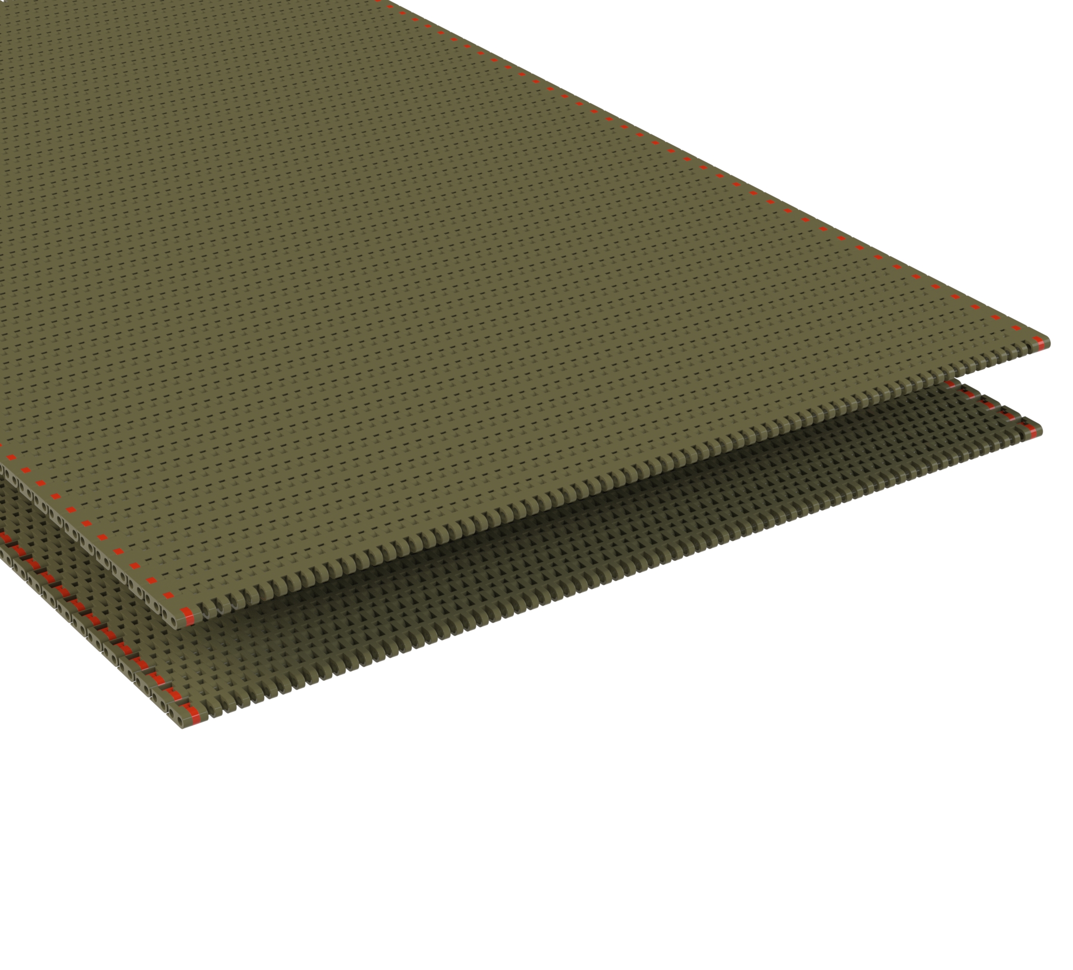 Rexnord 8505 Straight Running Flush Grid, Material: Khaki High Temperature, Width: 48in, Pitch: 0.75in