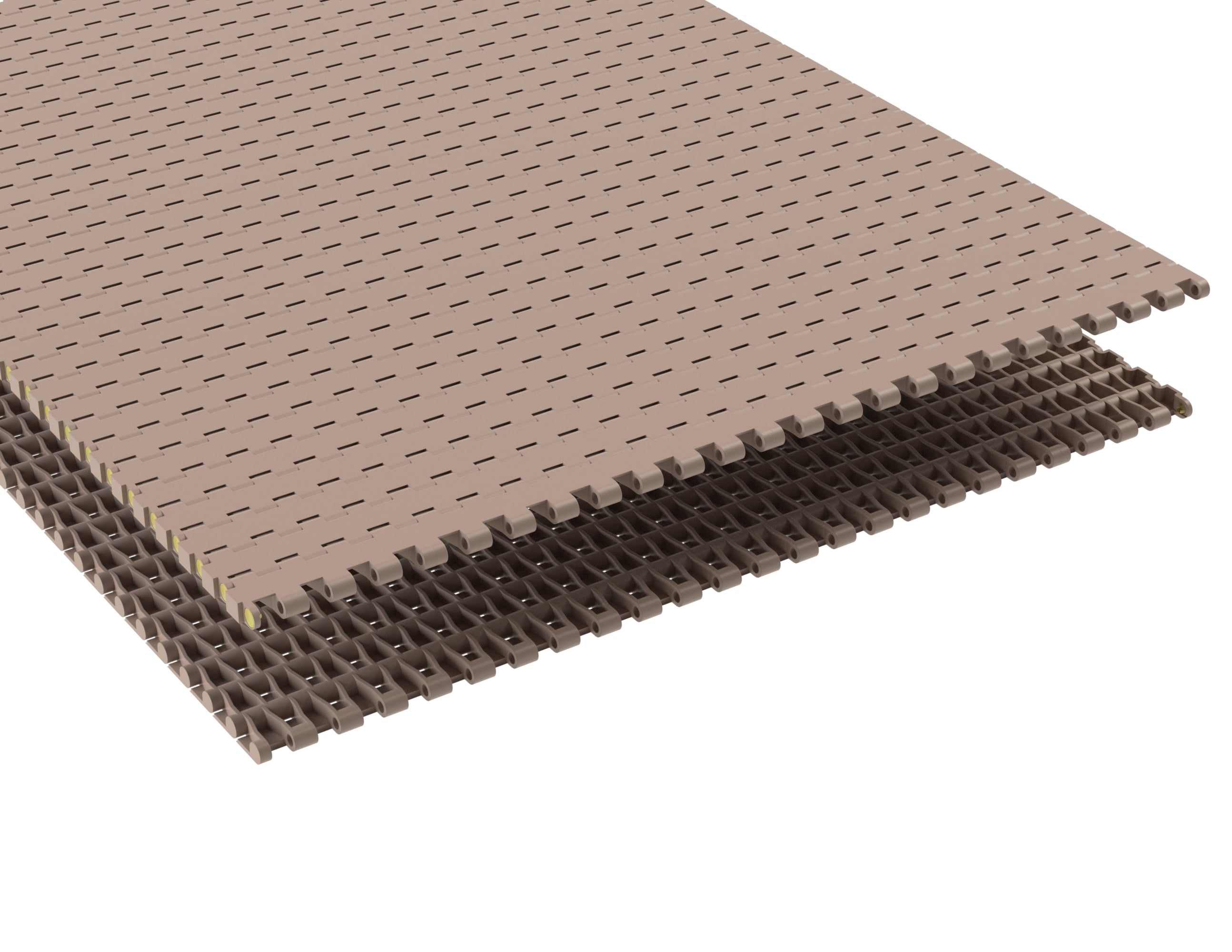 Rexnord 5935 Straight Running Solid Top, Material: Tan Low Friction, Width: 6in, Pitch: 0.75in