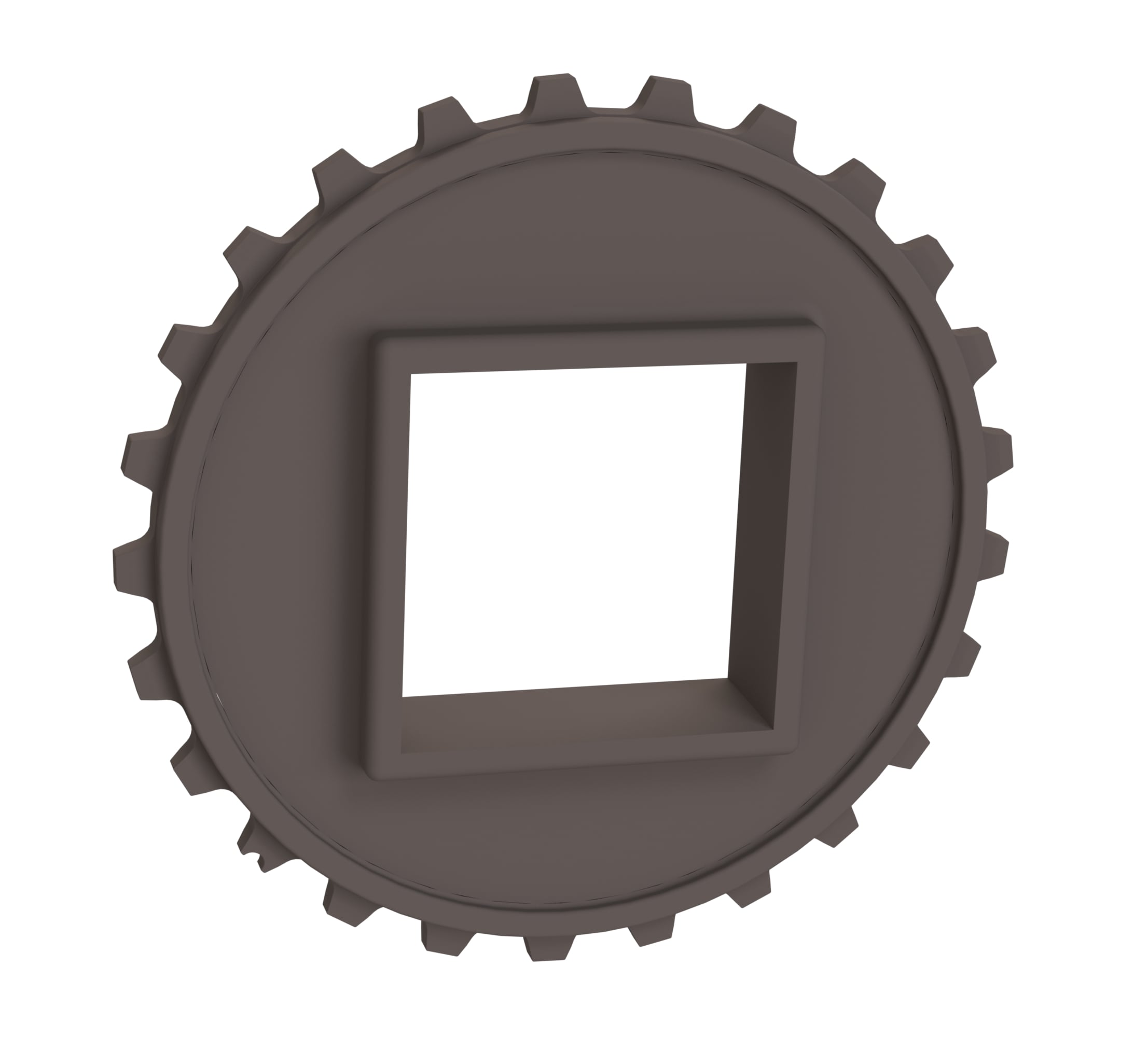 Rexnord 5930 Series Solid One Piece Molded Acetal Sprocket with 25 Teeth and a 65mm Square Bore