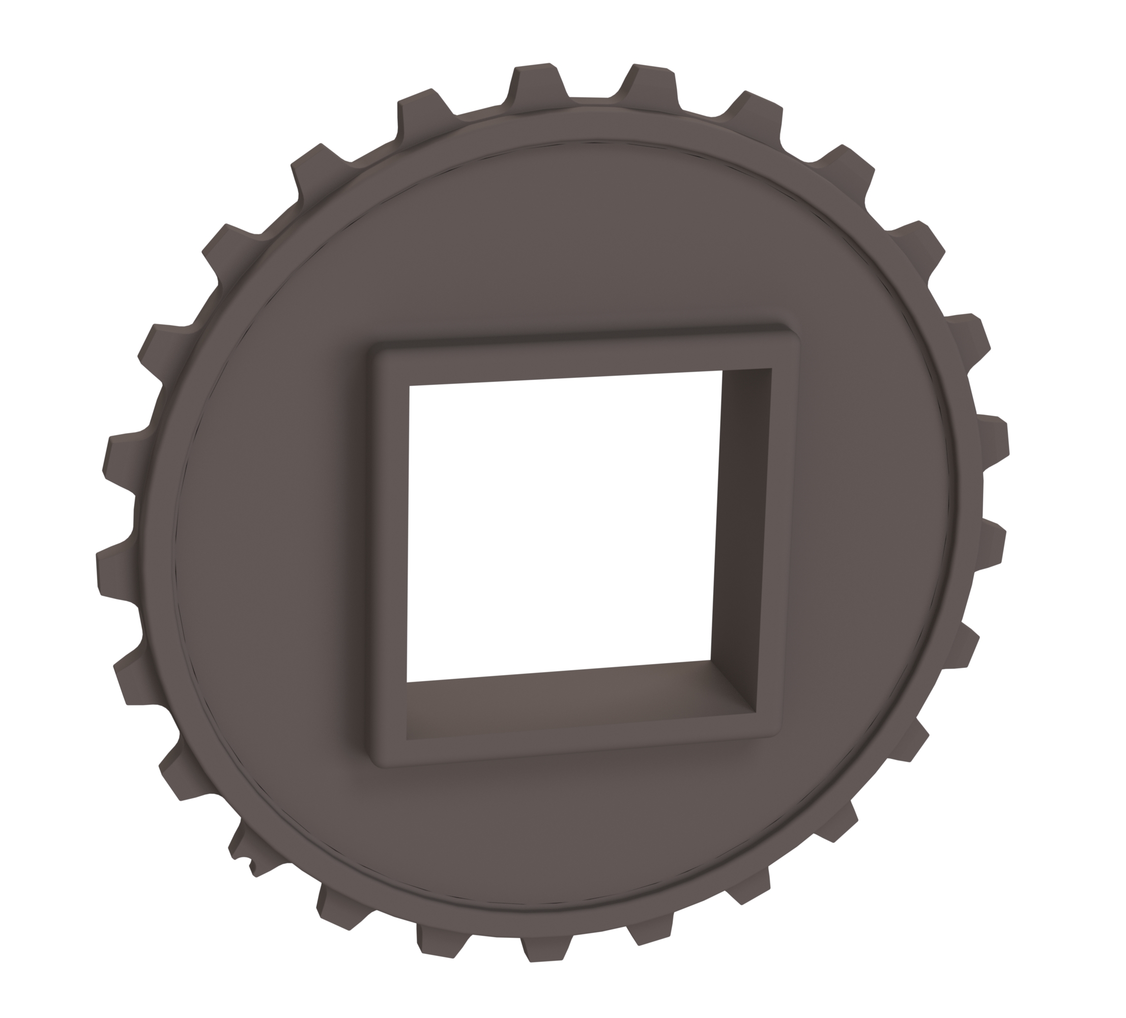 Rexnord 5930 Series Solid One Piece Molded Acetal Sprocket with 25 Teeth and a 60mm Square Bore