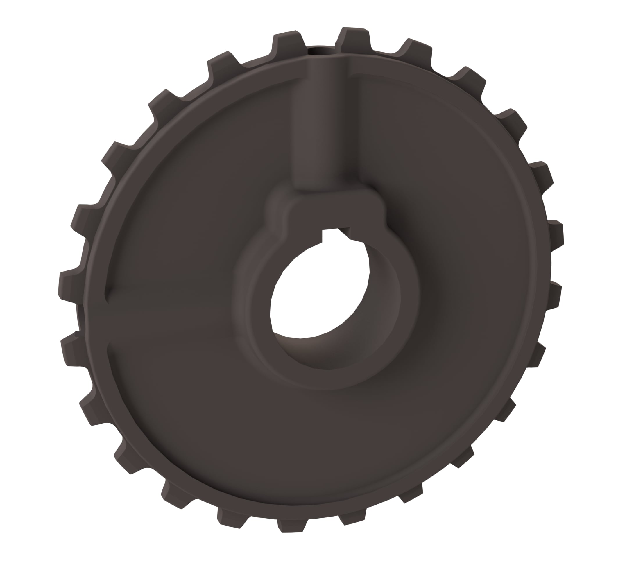 Rexnord 5930 Series Solid One Piece Molded Acetal Sprocket with 24 Teeth and a 30mm Round Shaft-Ready Bore with Keyway & 2 Setscrews