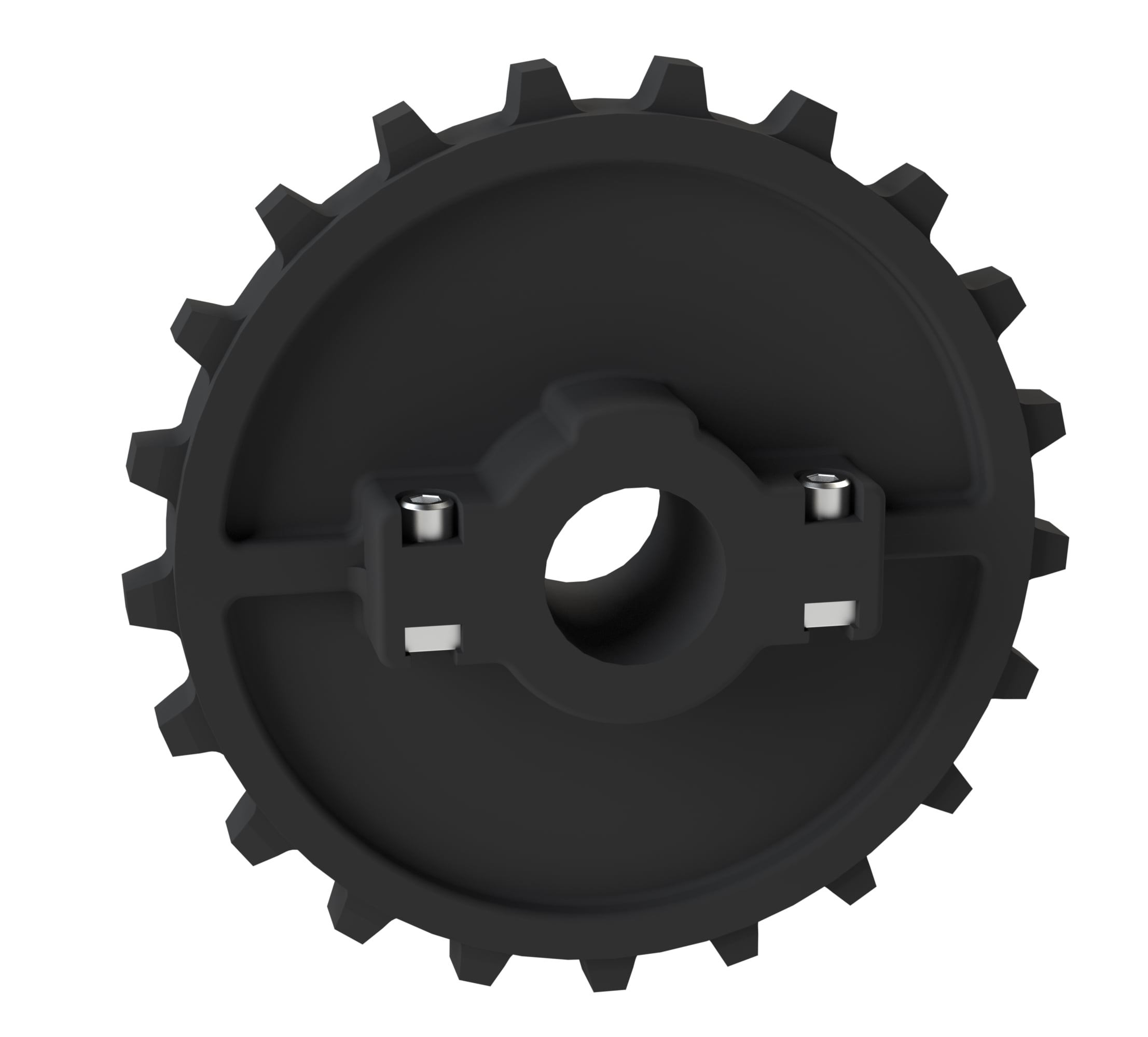 Rexnord 7700 Series Split Molded Nylon Sprocket with 21 Teeth and 1-1/4in Round Idler Bore