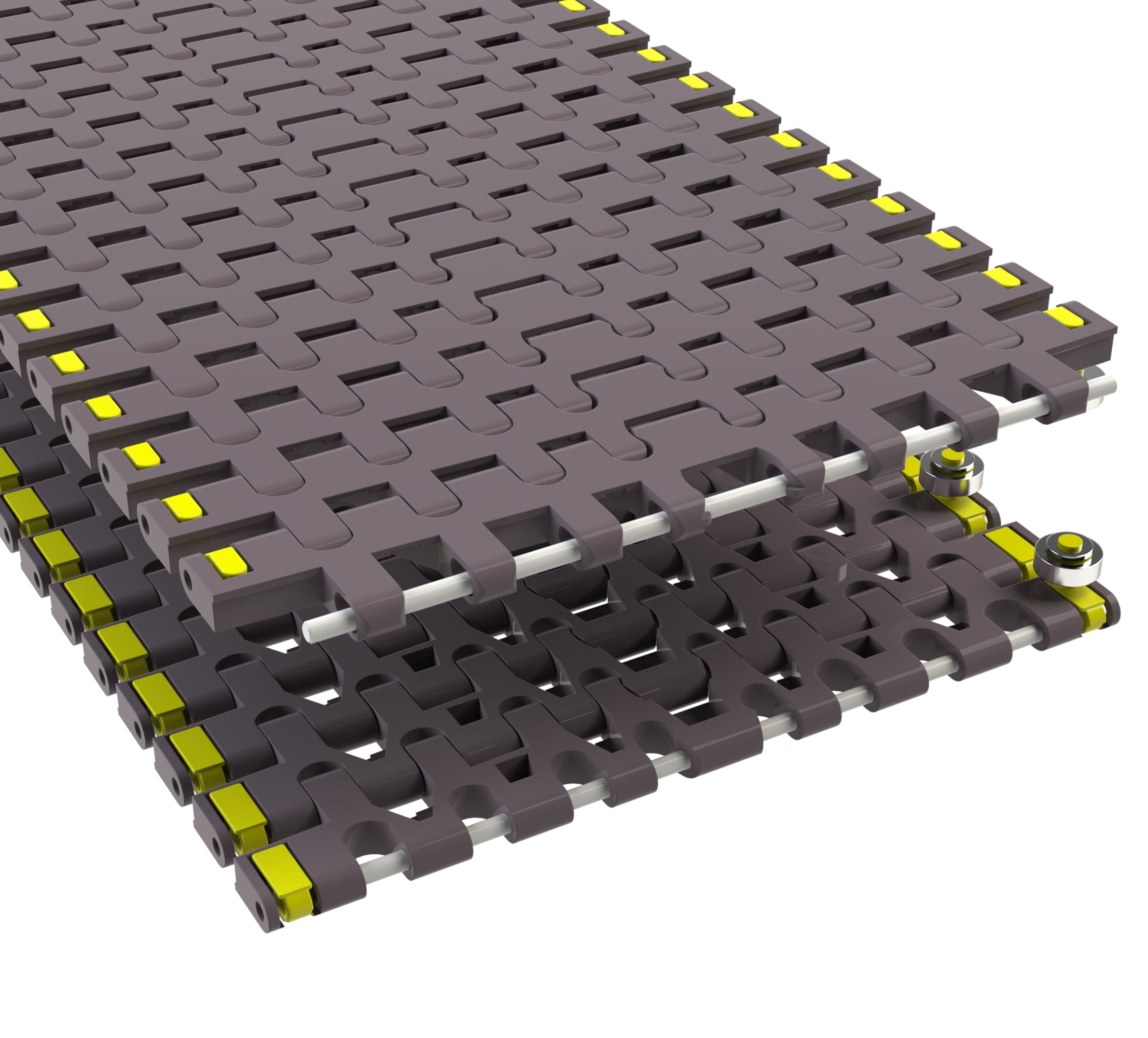 Rexnord 7956B Side-flexing Flush Grid, Material: Brown High Performance, Width: 12in, Pitch: 1.25in