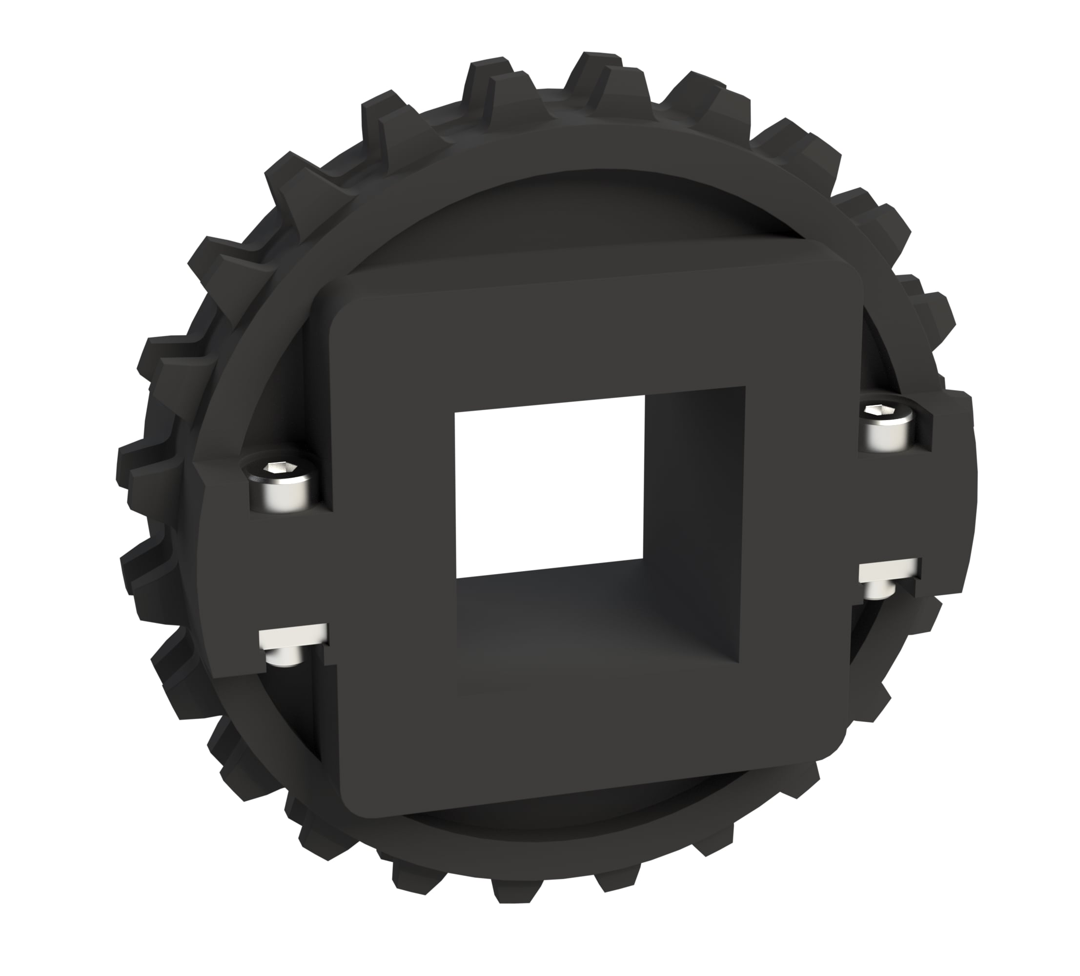 Rexnord 1500 Series Split Molded Nylon Sprocket with 24 Teeth and a 1-1/2in Square Bore