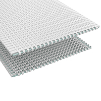 Rexnord Straight Running Solid Top, Material: WHT, Width: in (mm), Pitch: 0.5in