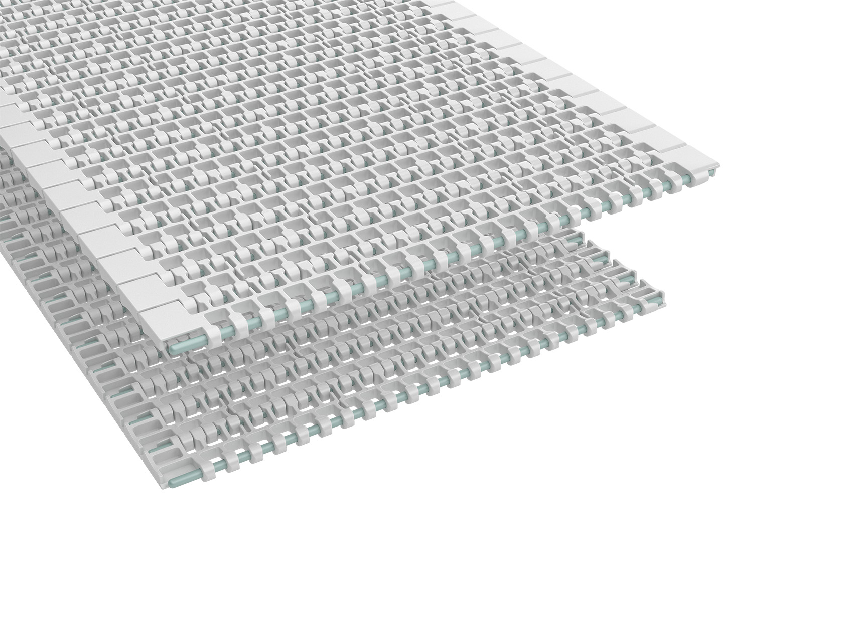 Rexnord Straight Running Flush Grid, Material: WHT, Width: in (mm), Pitch: 1in