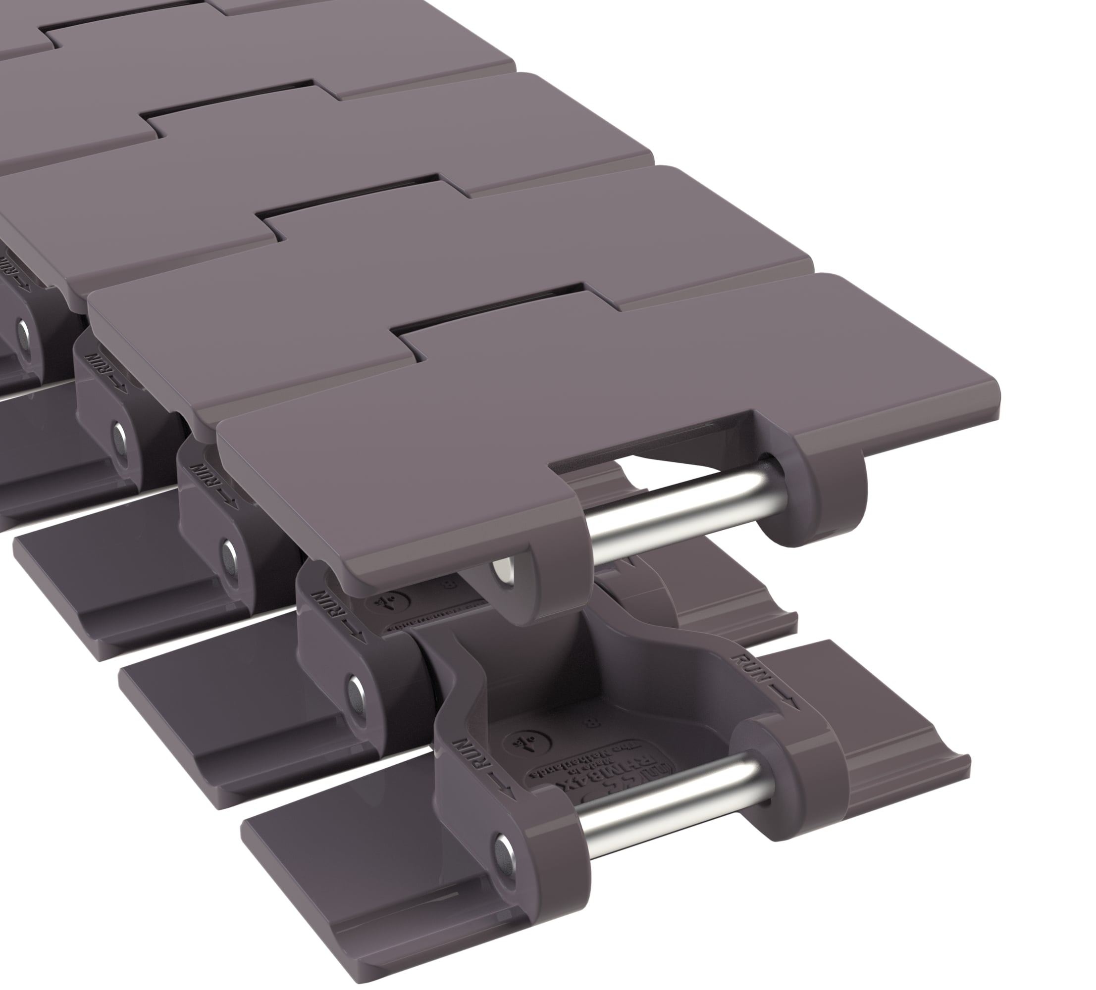 Rexnord 880M Side-flexing Solid Top, Material: Brown High Performance, Width: 3.25in, Pitch: 1.5in