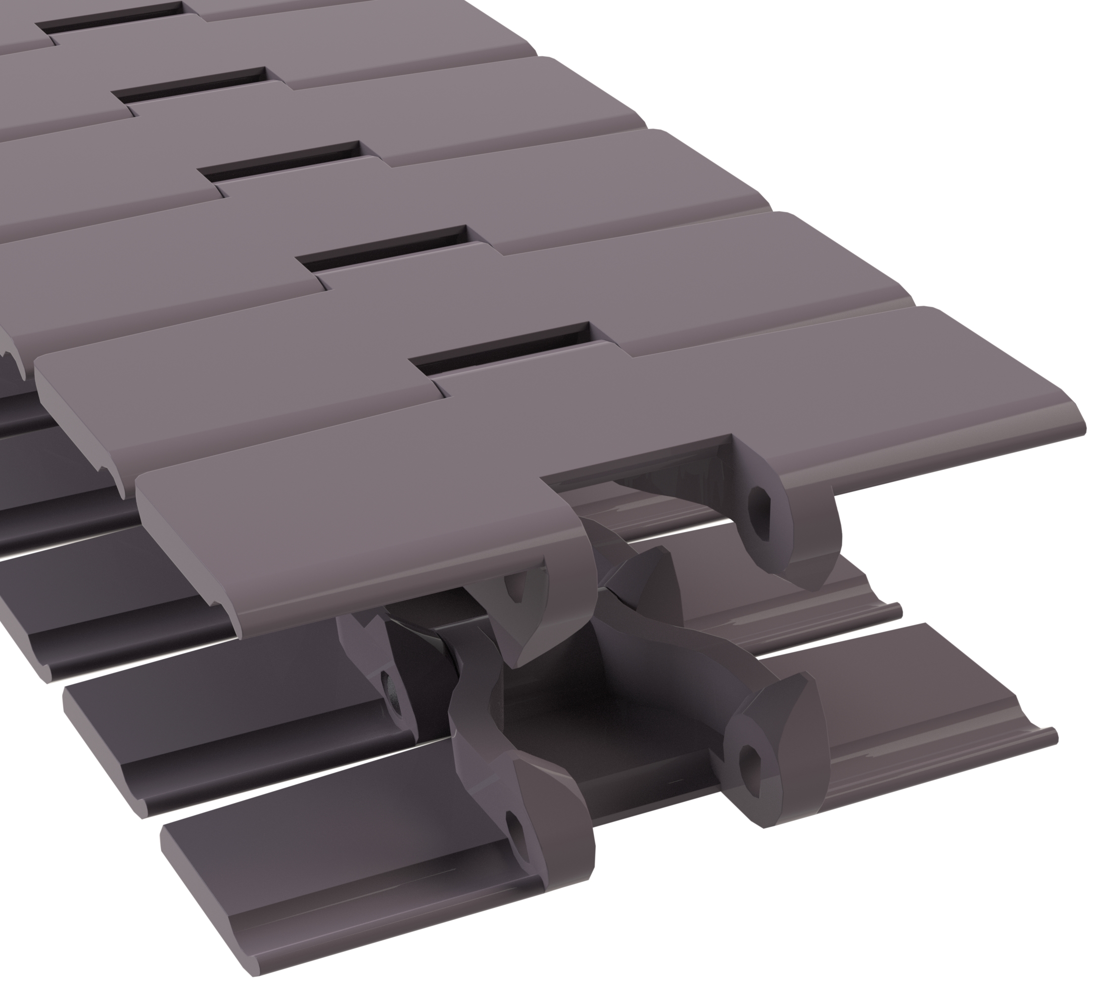 Rexnord 879B Side-flexing Solid Top, Material: Brown High Performance, Width: 4.5in, Pitch: 1.5in
