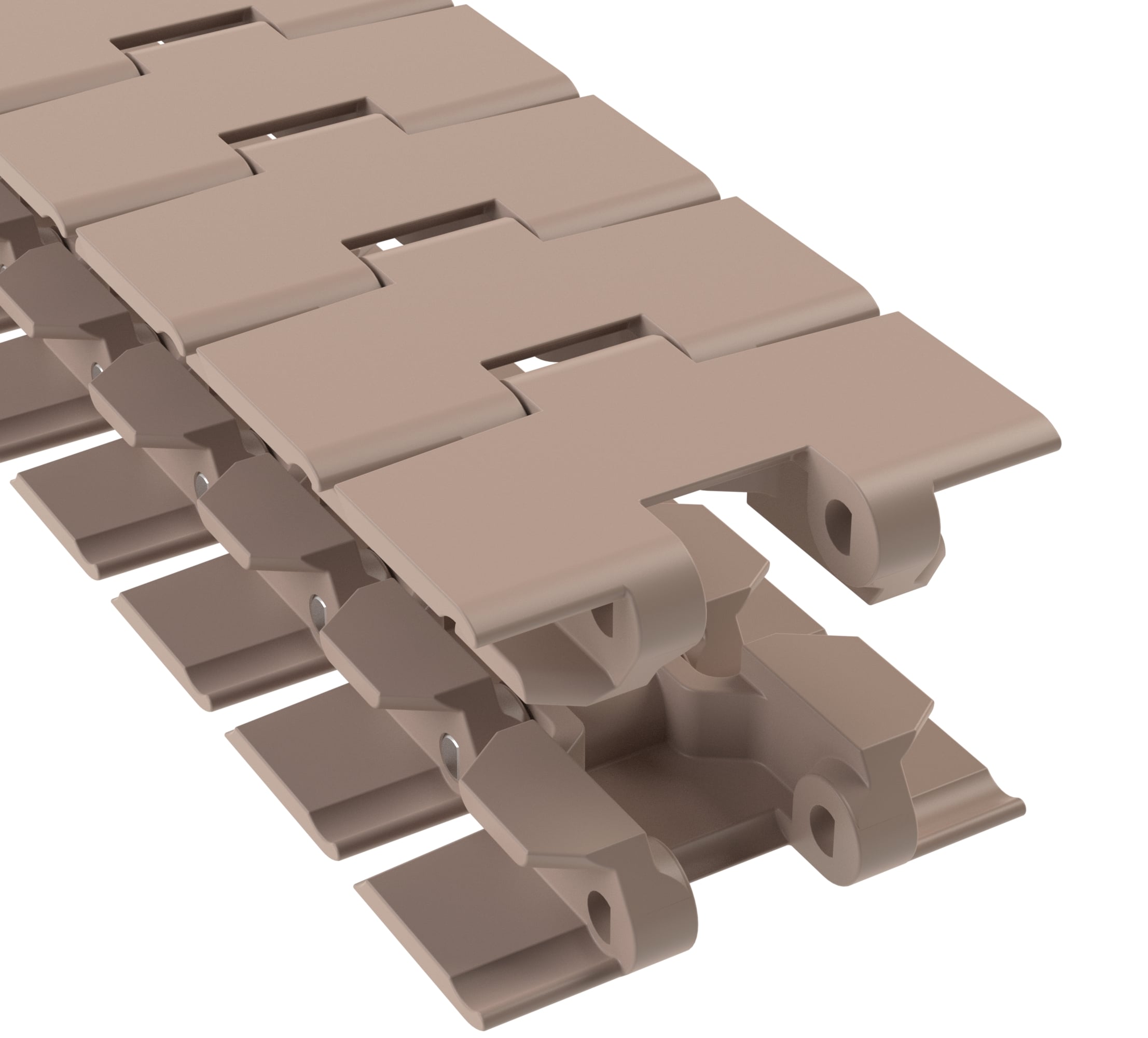 Rexnord 880TAB Side-flexing Solid Top, Material: Tan Low Friction, Width: 3.25in, Pitch: 1.5in