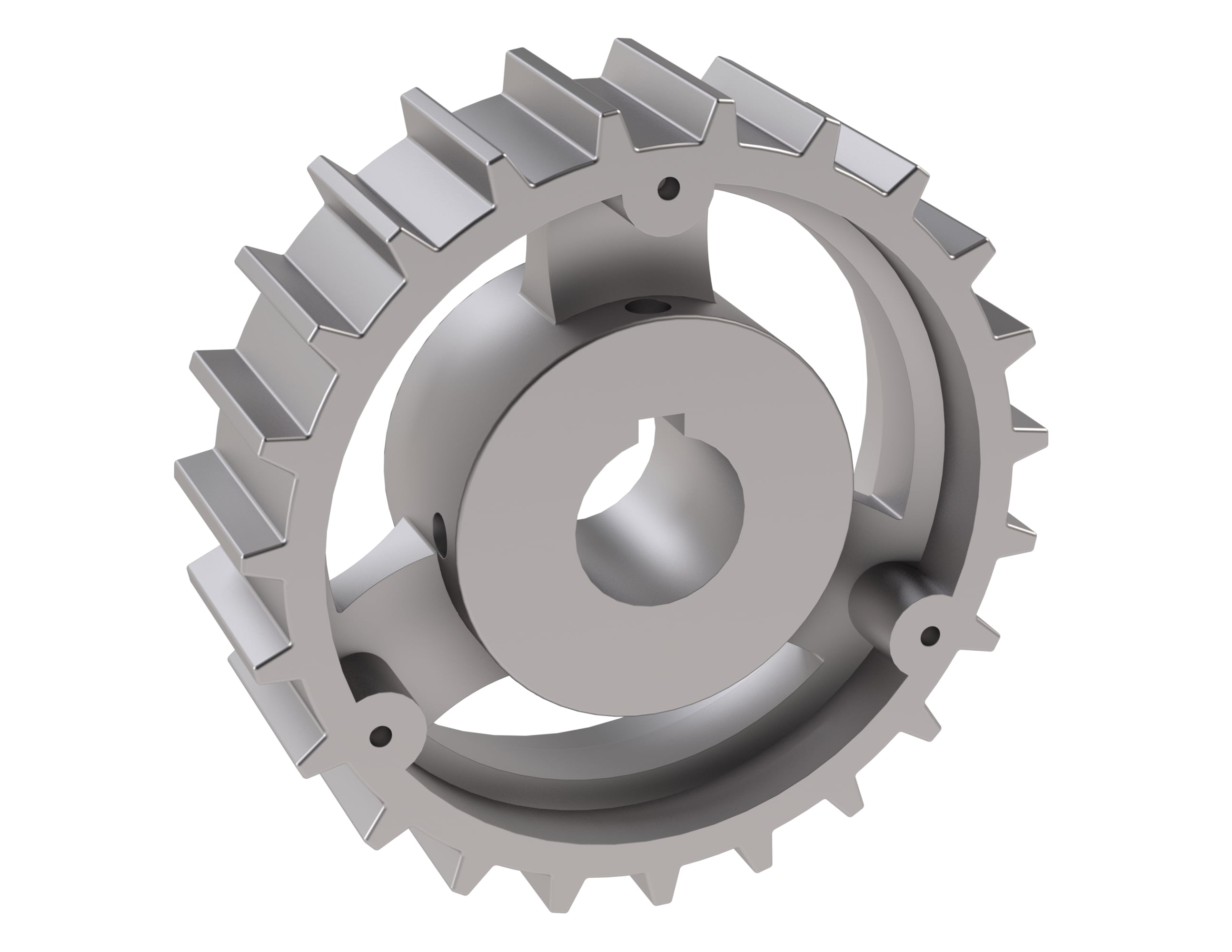 Rexnord 815 Series Solid One Piece Cast Iron Sprocket with 23 Teeth and a 1-7/16in Round Shaft-Ready Bore with Keyway & Setscrew