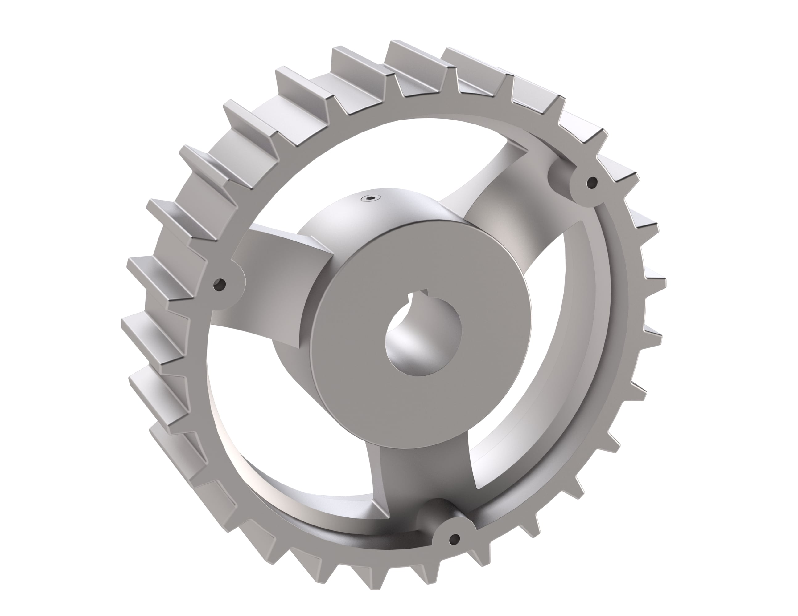 Rexnord 815 Series Solid One Piece Cast Iron Sprocket with 27 Teeth and a 1in Round Shaft-Ready Bore with Keyway & Setscrew