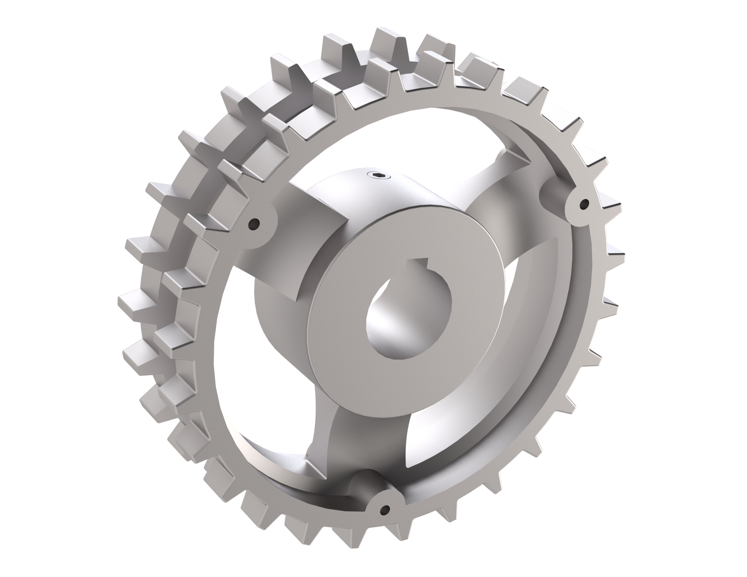 Rexnord 820 Series Solid One Piece Cast Iron Sprocket with 27 Teeth and a 1-1/4in Round Shaft-Ready Bore with Keyway & Setscrew