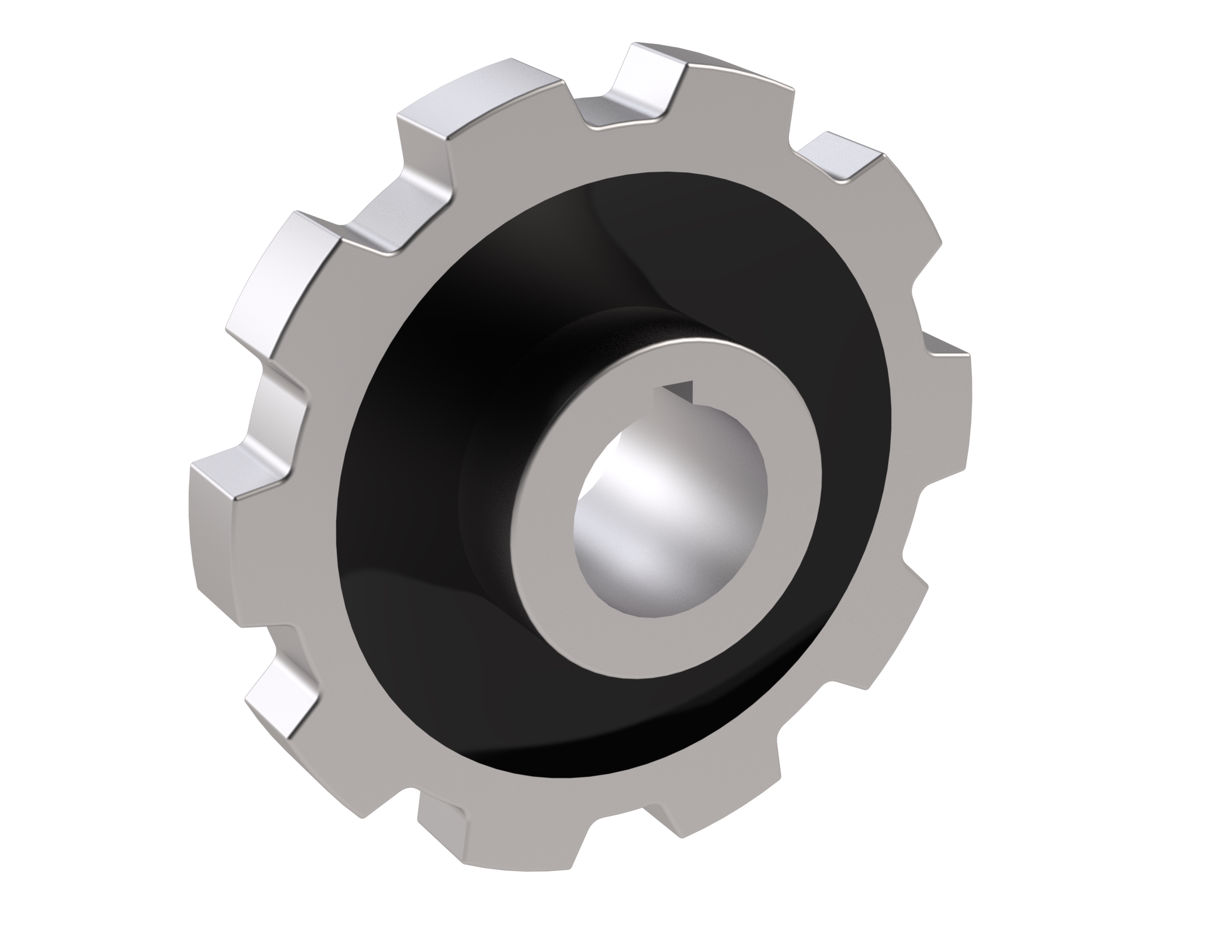 Rexnord 880 Series Solid One Piece Cast Iron Sprocket with 10 Teeth and a 1-1/4in Round Shaft-Ready Bore with Keyway & Setscrew