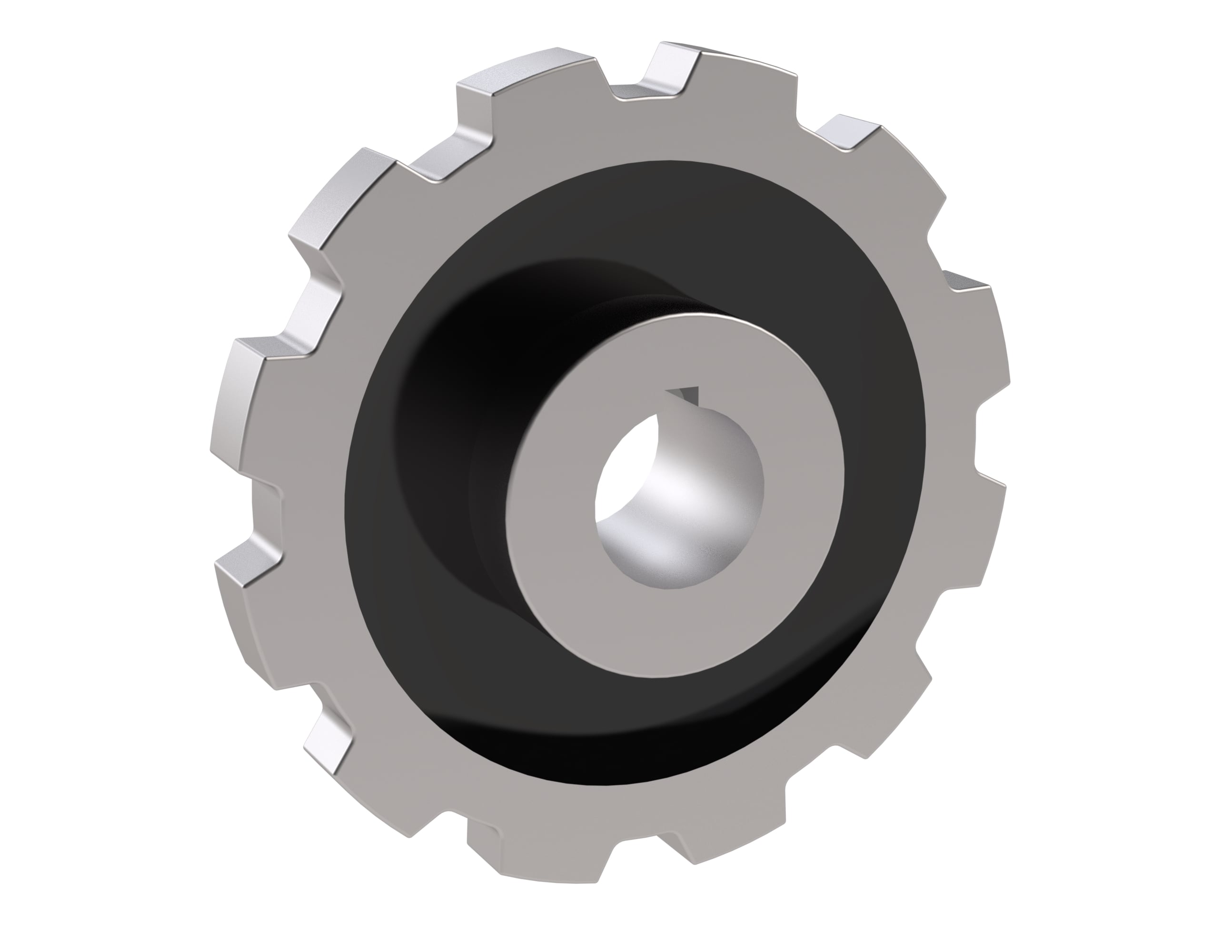 Rexnord 880 Series Solid One Piece Cast Iron Sprocket with 12 Teeth and a 1in Round Shaft-Ready Bore with Keyway & Setscrew