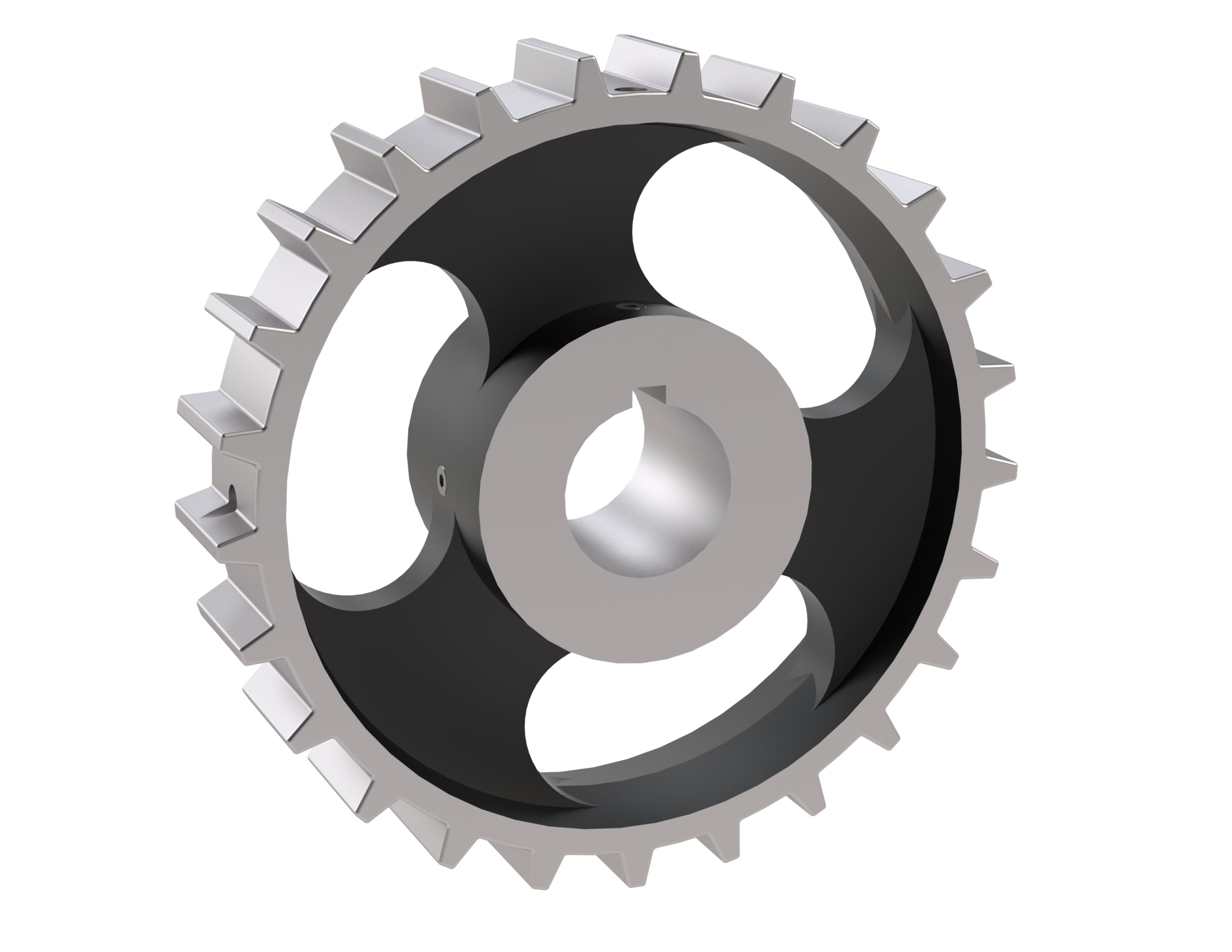 Rexnord 881 Series Solid One Piece Cast Iron Sprocket with 25 Teeth and a 1-3/16in Round Shaft-Ready Bore with Keyway & Setscrew
