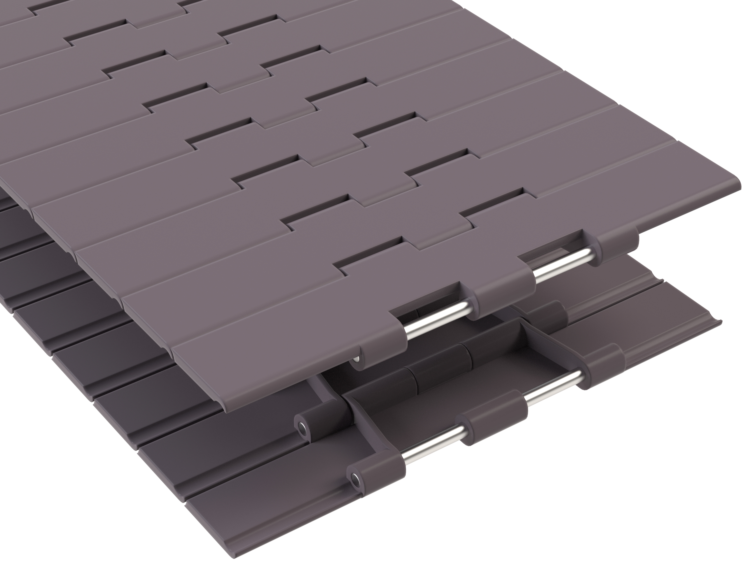Rexnord 821 Straight Running Solid Top, Material: Brown High Performance, Width: 7.5in, Pitch: 1.5in
