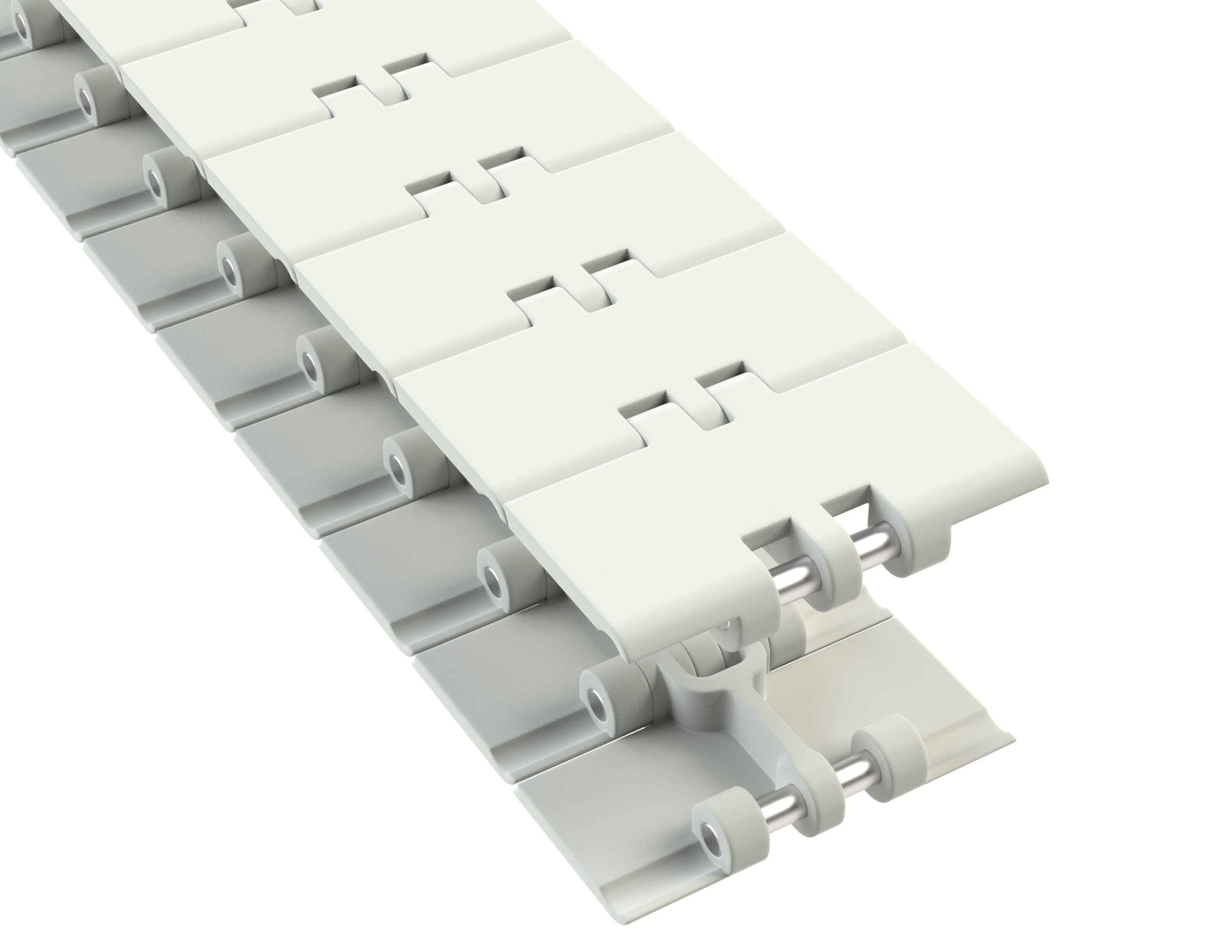 Rexnord 820 Straight Running Solid Top, Material: White High Performance, Width: 3.25in, Pitch: 1.5in