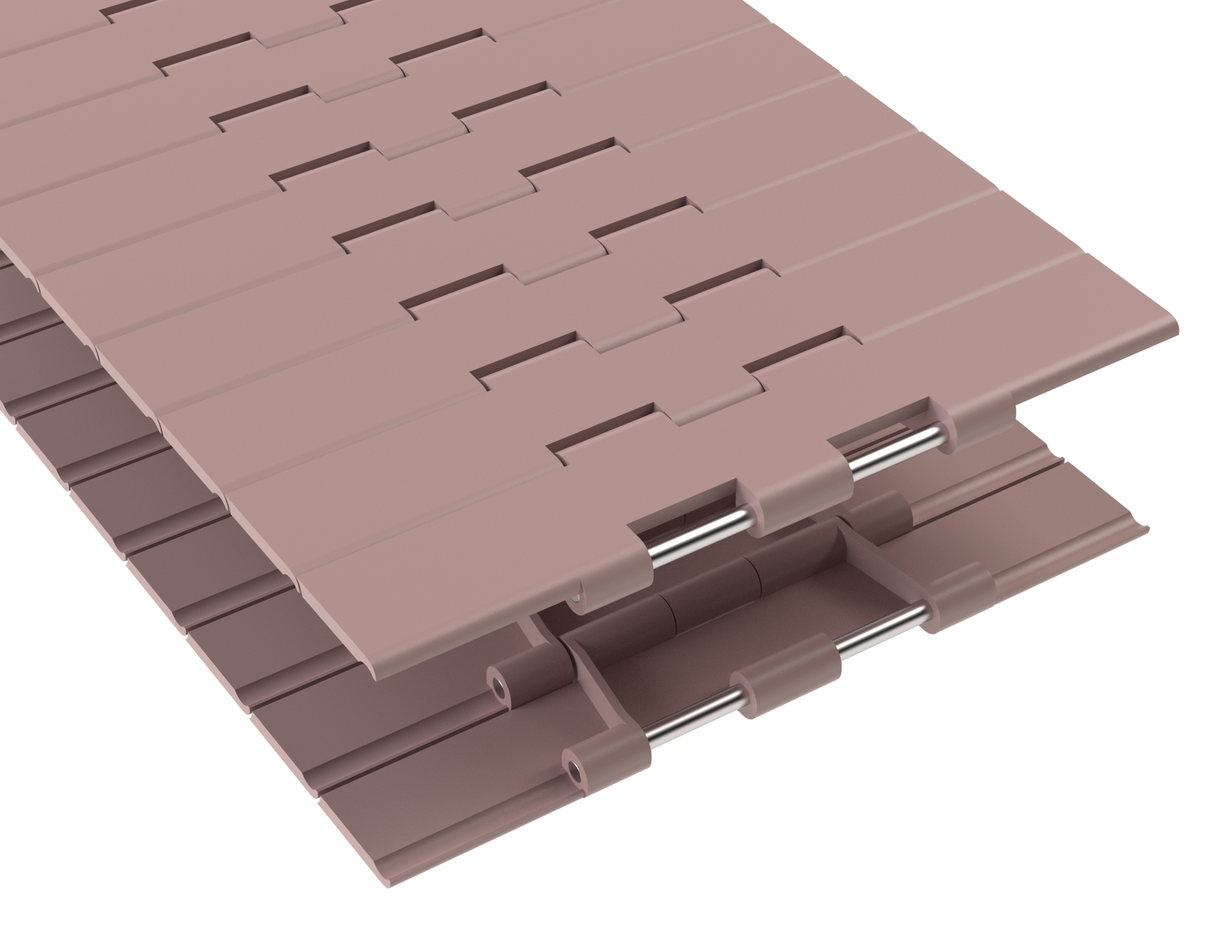 Rexnord 821 Straight Running Solid Top, Material: Plain Acetal (Gray), Width: 10in, Pitch: 1.5in