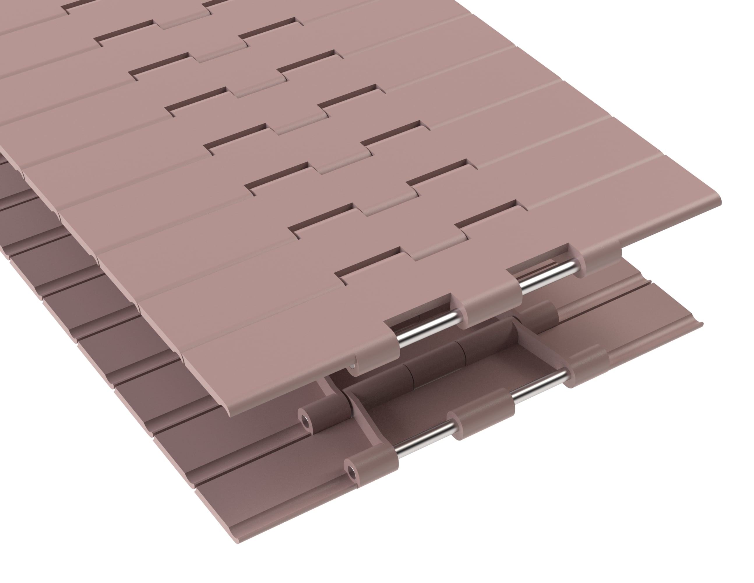 Rexnord 821 Straight Running Solid Top, Material: Plain Acetal (Gray), Width: 12in, Pitch: 1.5in