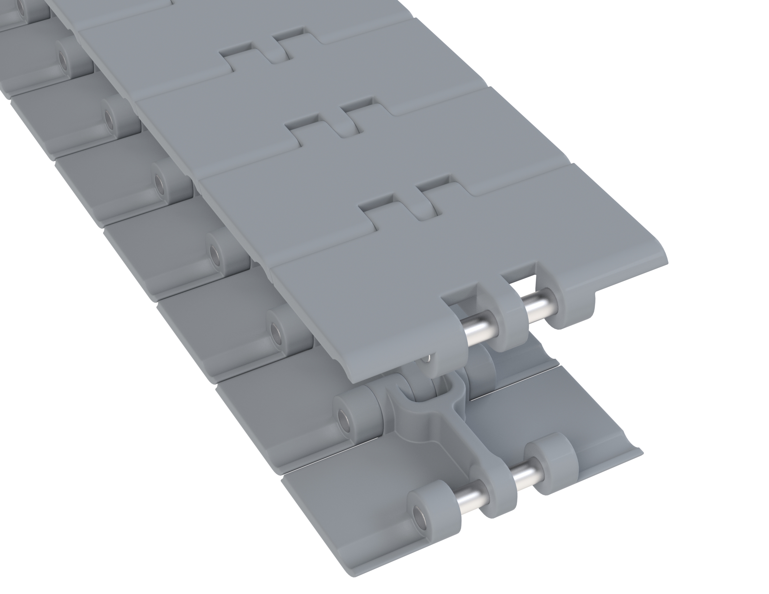 Rexnord 820 Straight Running Solid Top, Material: Silver Platinum Series™ X, Width: 3.25in, Pitch: 1.5in