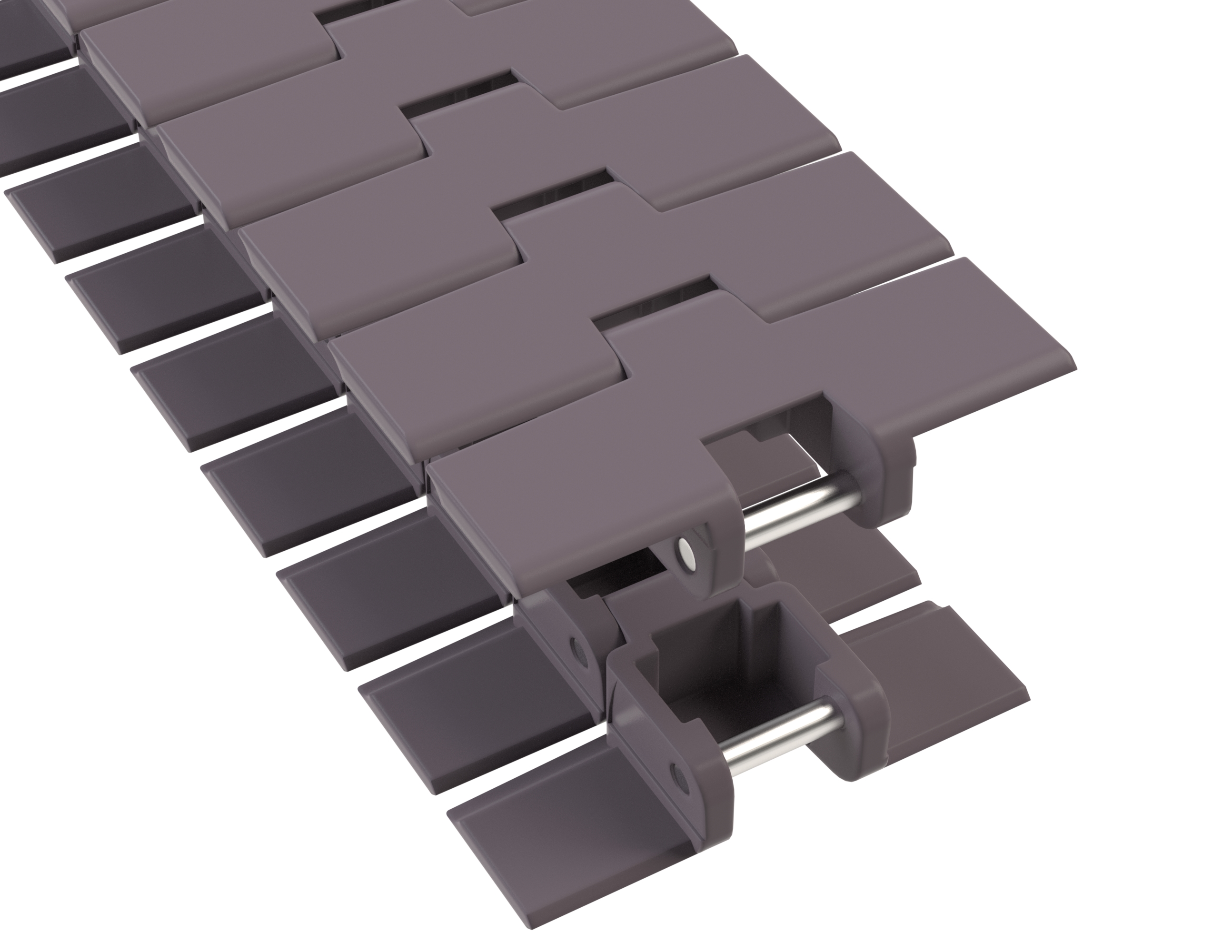 Rexnord 279LPC Side-flexing Solid Top, Material: Brown High Performance, Width: 4.5in, Pitch: 1.5in