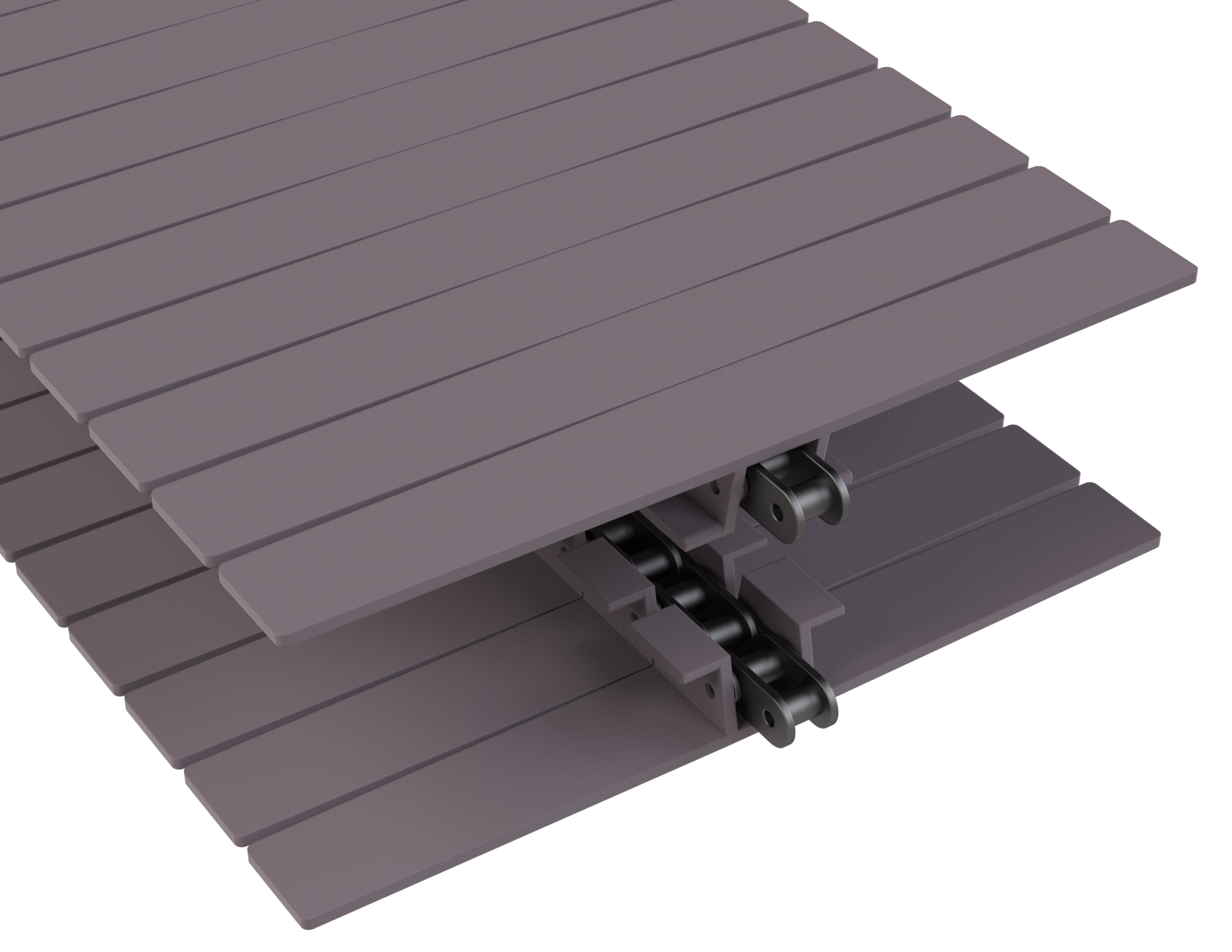 Rexnord 1873TAB Side-flexing Solid Top, Material: Brown High Performance, Width: 12in, Pitch: 1.5in