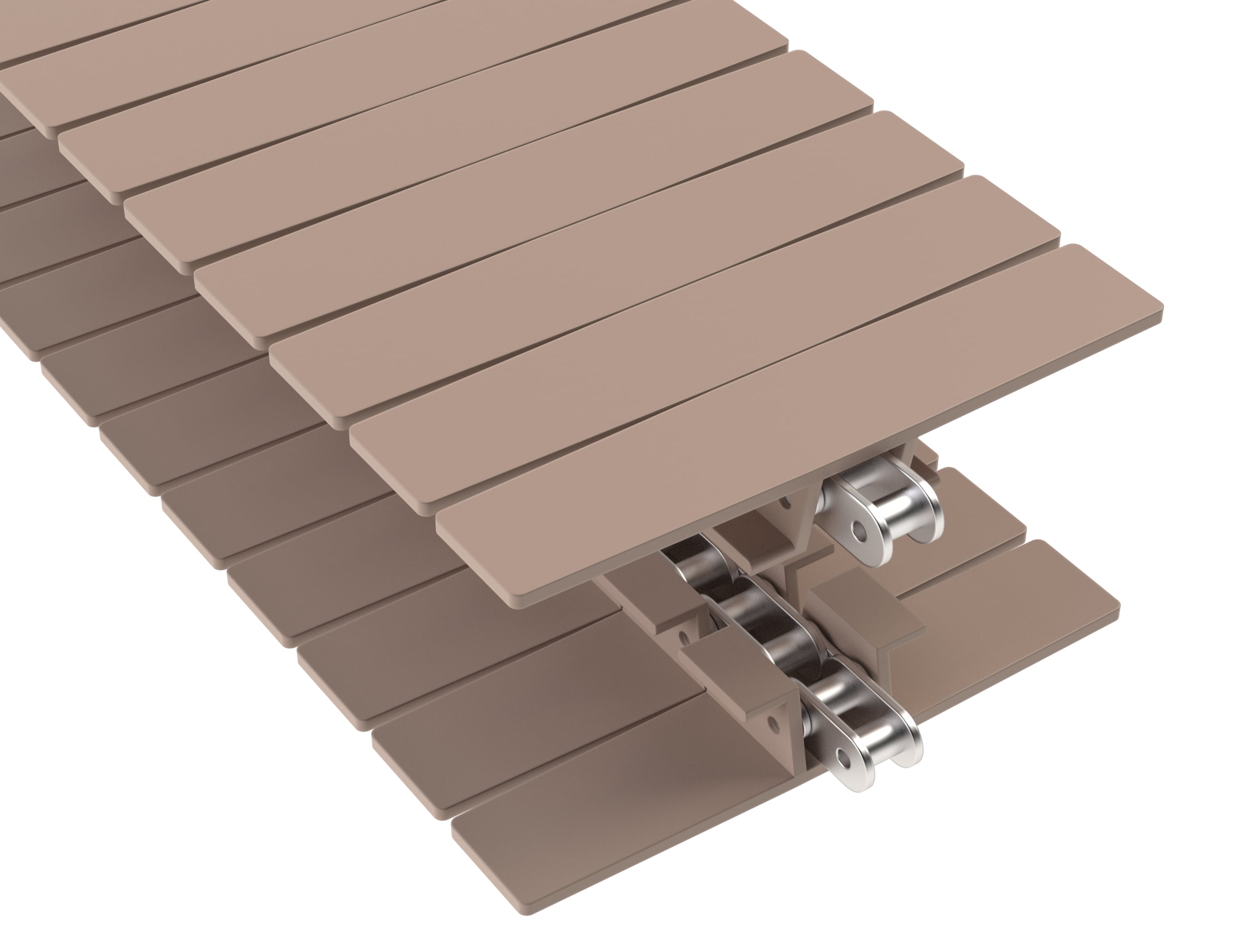 Rexnord 1873TAB Side-flexing Solid Top, Material: Tan Low Friction, Width: 7.5in, Pitch: 1.5in