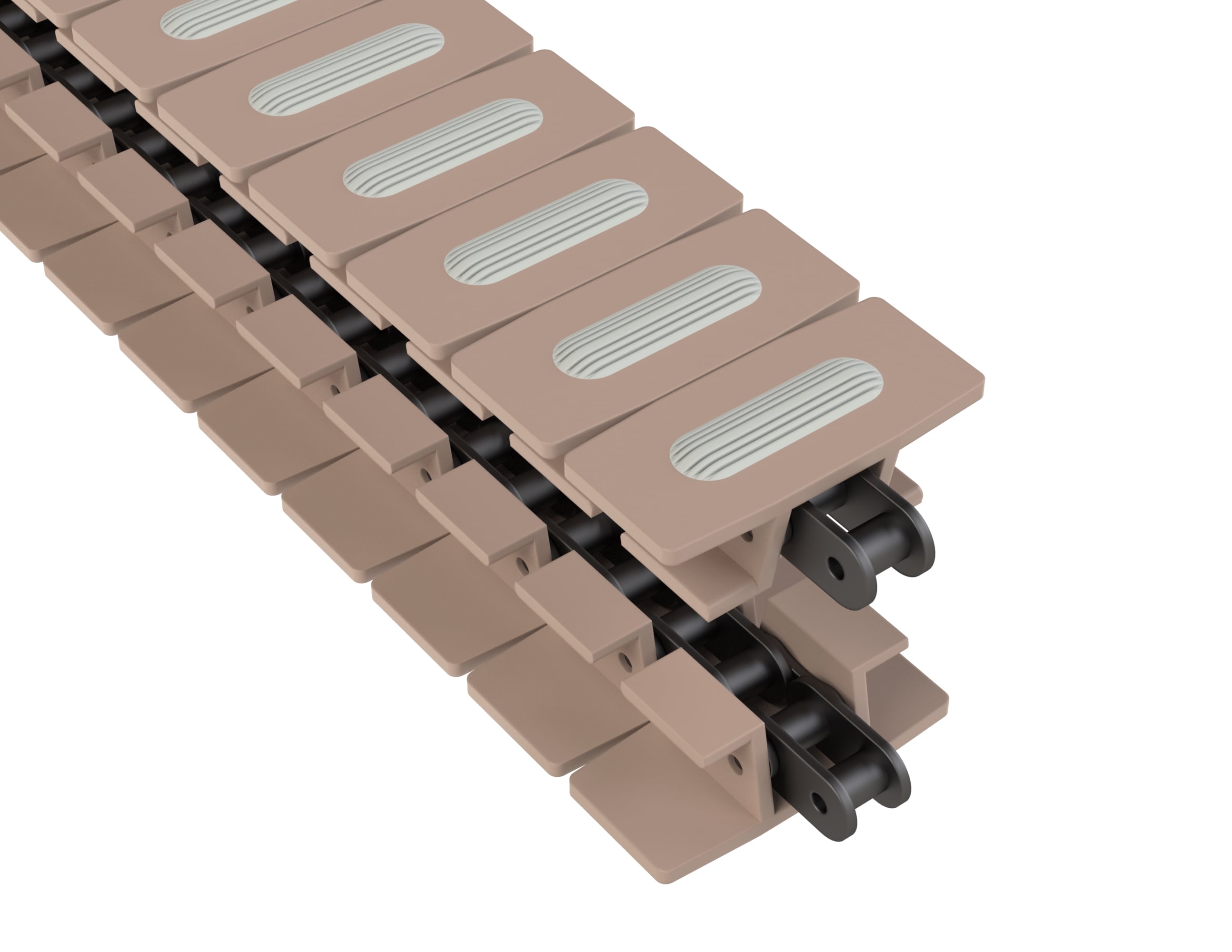 Rexnord 1873TAB SuperGrip™ Side-flexing SuperGrip™, Material: Tan Low Friction, Width: 3.75in, Pitch: 1.5in