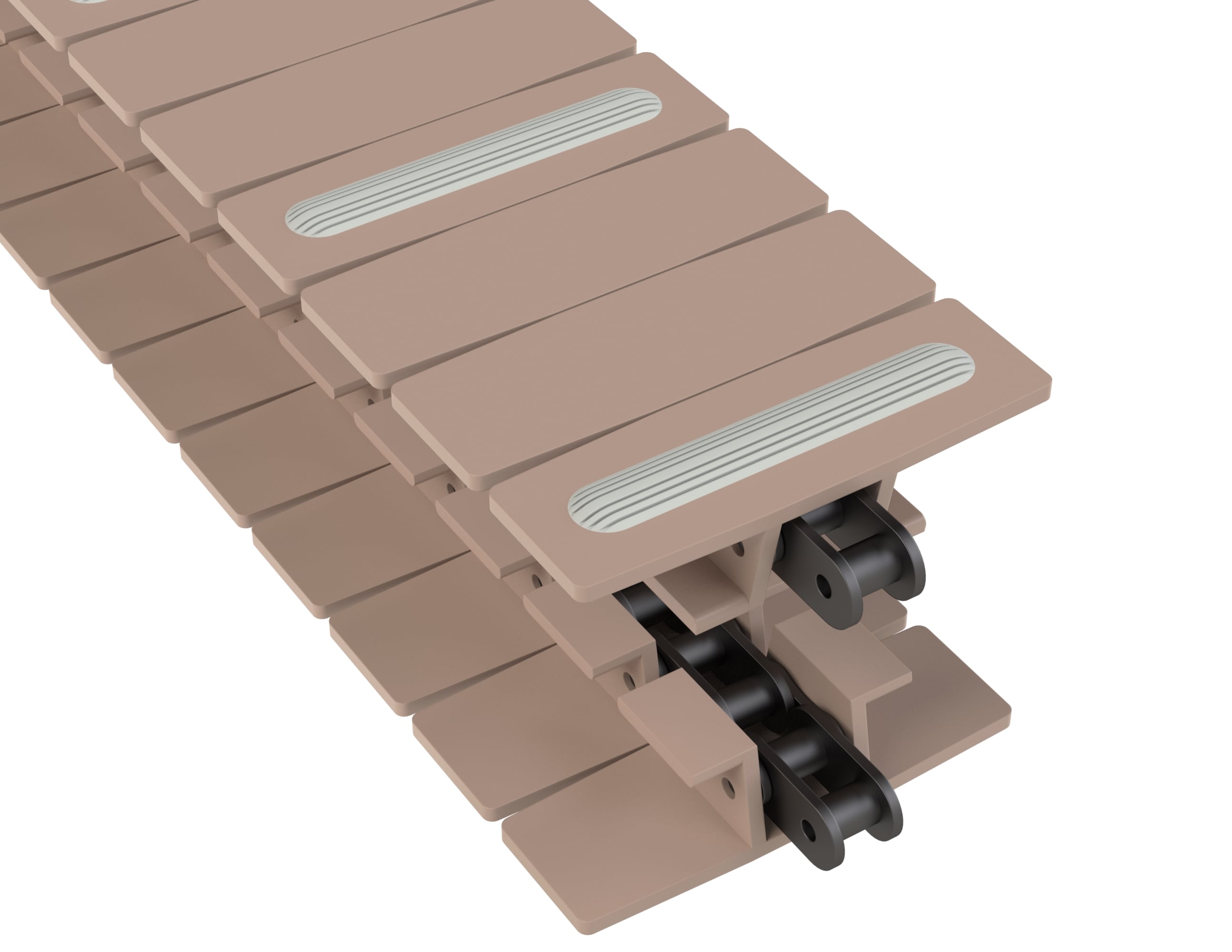 Rexnord 1873TAB SuperGrip™ Side-flexing SuperGrip™, Material: Tan Low Friction, Width: 4.5in, Pitch: 1.5in