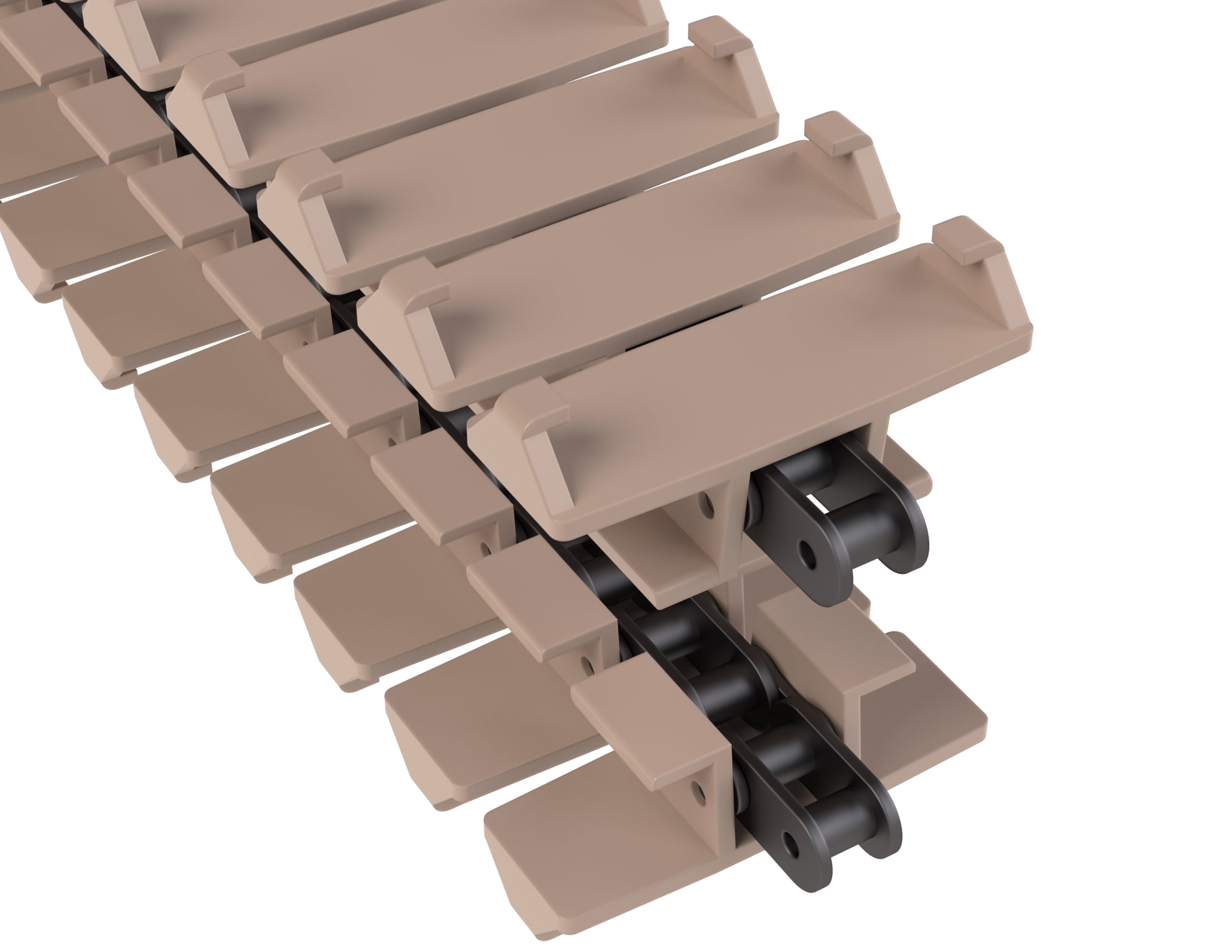 Rexnord 1873TAB SideGrip™ Side-flexing, Material: Tan Low Friction, Width: 3.75in, Pitch: 1.5in