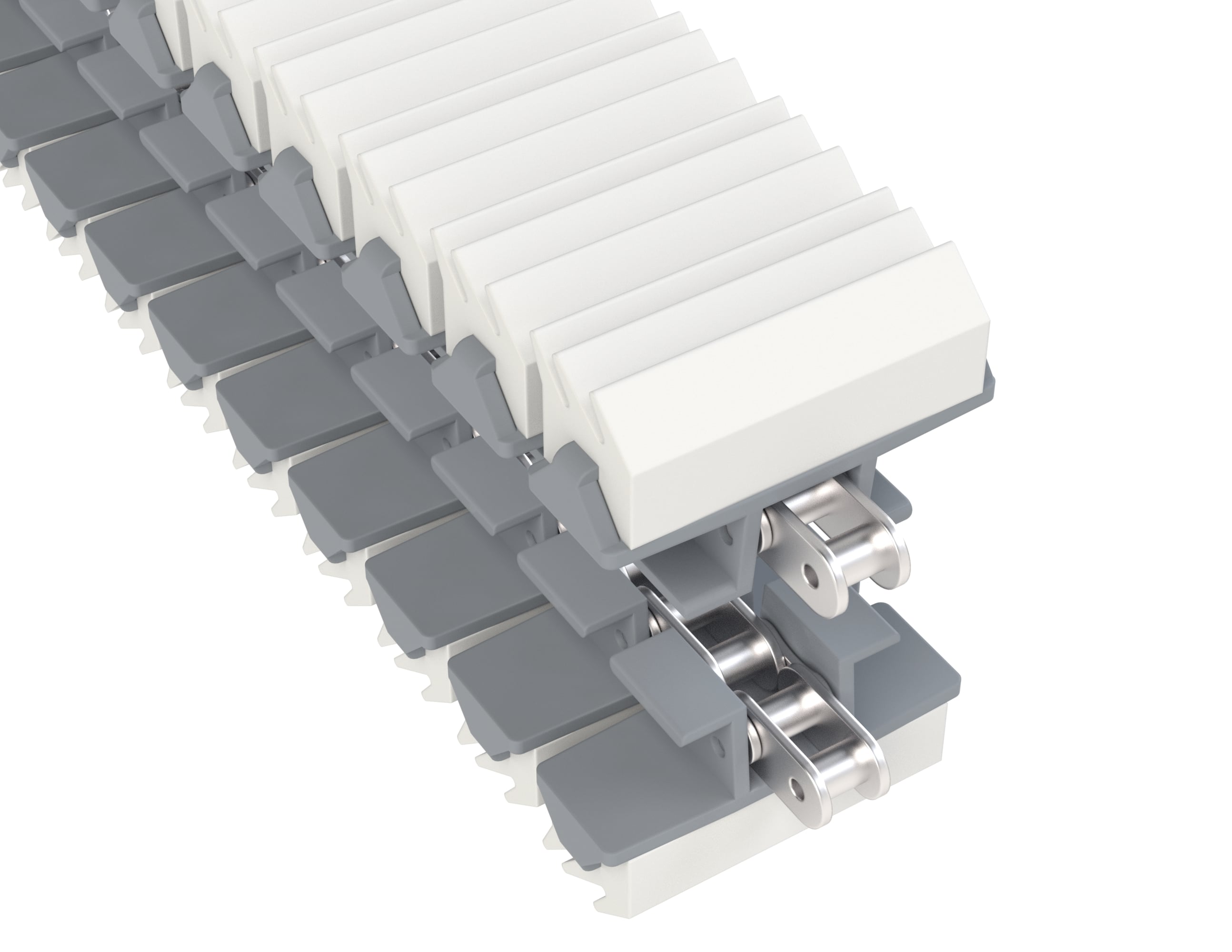 Rexnord 1873TAB SideGrip™ Side-flexing, Material: Silver Platinum Series, Width: 3.75in, Pitch: 1.5in