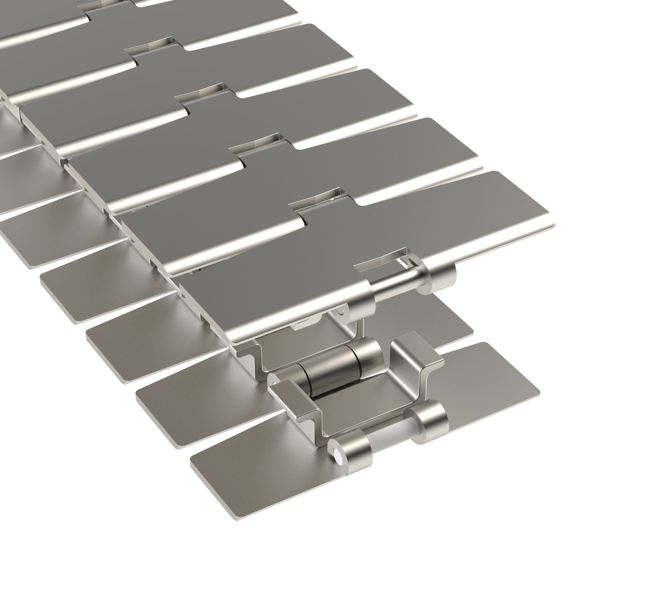 Rexnord 881TAB Side-flexing Solid Top, Material: Austenitic Stainless Steel, Width: 4.5in, Pitch: 1.5in