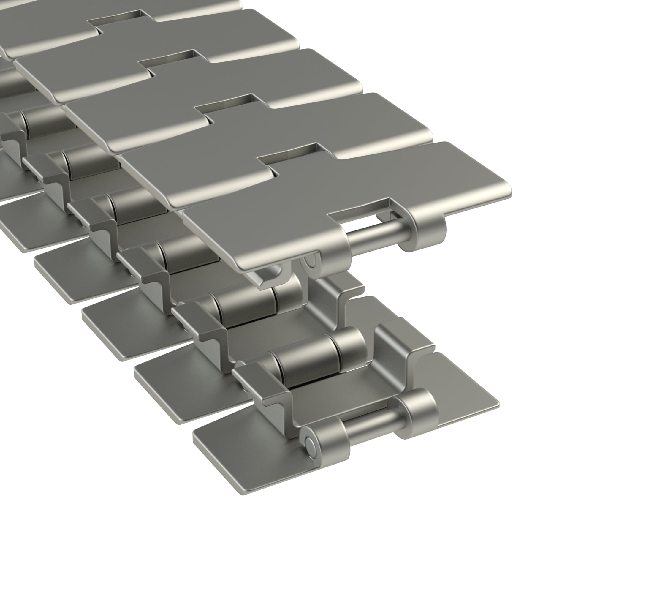 Rexnord 881TAB Side-flexing Solid Top, Material: Carbon Steel, Width: 3.25in, Pitch: 1.5in