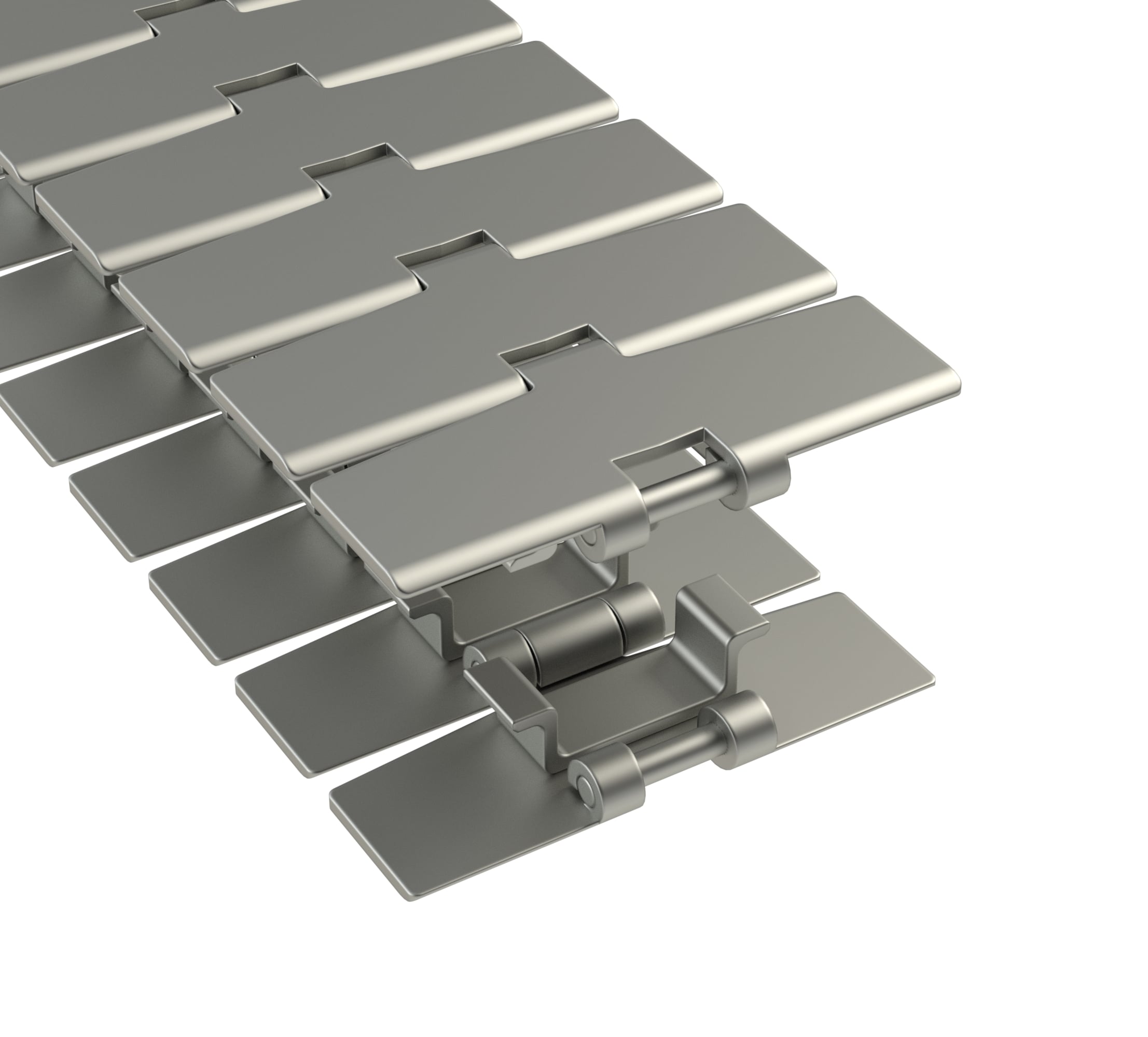 Rexnord 881TAB Side-flexing Solid Top, Material: Carbon Steel, Width: 4.5in, Pitch: 1.5in